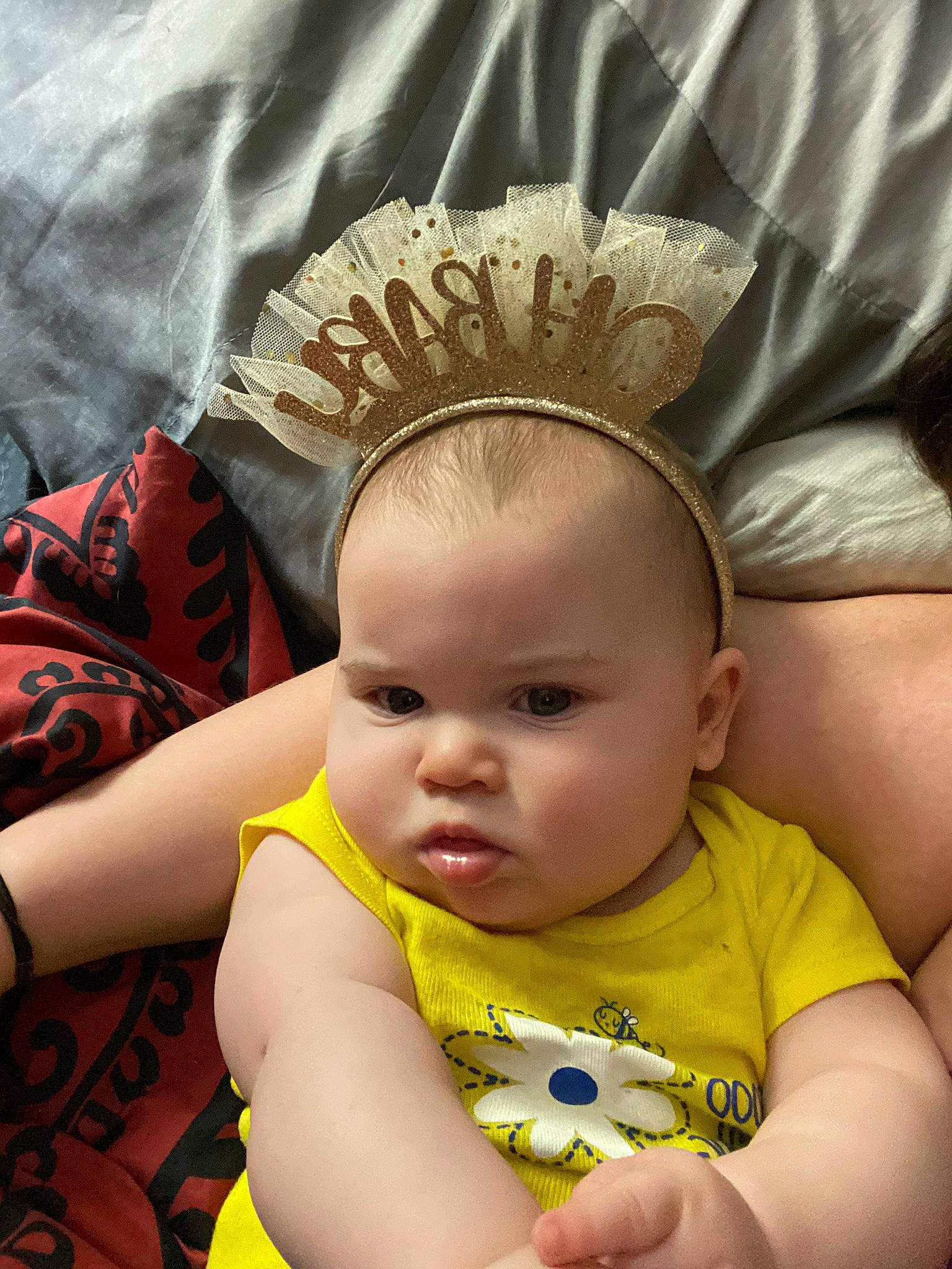 Clarissa joined the competition — help win amazing prizes! arm, baby, baby_toddler_clothing, cap, cheek, chin, cool, eyebrow, eyelash, facial_expression, finger, happy, head, headgear, headpiece, person, photograph, skin, toddler, white
