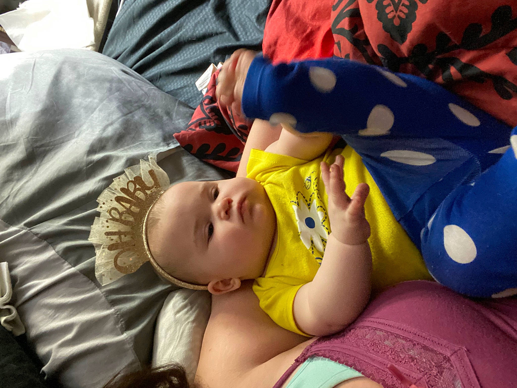 Clarissa joined the competition — help win amazing prizes! baby, baby_products, baby_toddler_clothing, bedtime, child, comfort, fun, happy, nap, person, room, sitting, sleep, toddler, tree