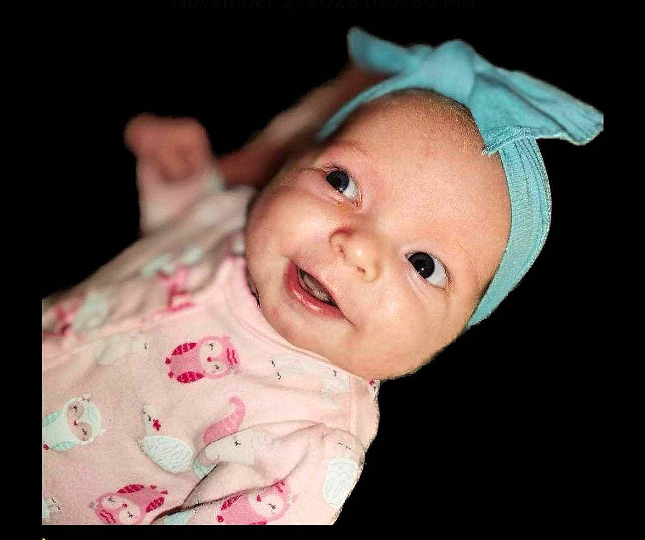 Kinsleigh is registered to the contest to win money with this photo: baby, baby_toddler_clothing, cheek, child, eyebrow, face, fashion_accessory, flash_photography, fun, happy, hat, iris, lip, mouth, nose, person, pink, skin, sleeve, smile