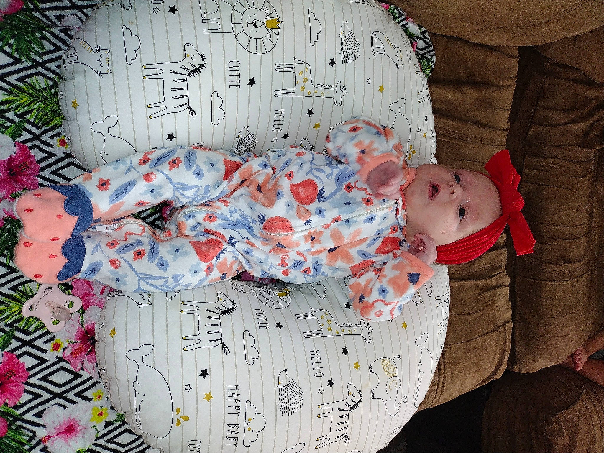 Kinsleigh joined the competition — help win amazing prizes! baby, baby_products, baby_toddler_clothing, child, comfort, design, floral_design, happy, hat, lap, linens, pattern, person, petal, plant, product, room, sitting, textile, toddler