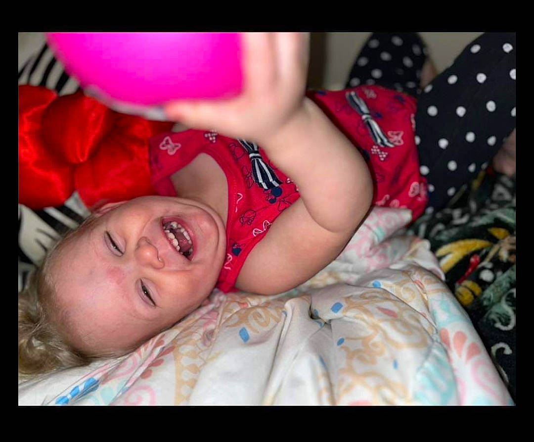 Brylie joined the competition — help win amazing prizes! chest, child, comfort, event, fashion, flash_photography, fun, happy, human, human_leg, jewellery, magenta, mammal, mouth, pattern, person, pink, skin, smile, thigh