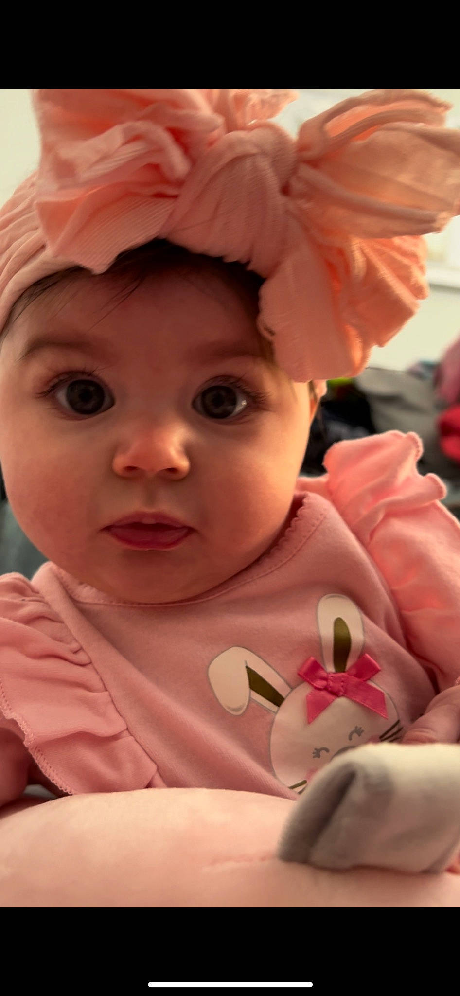 Leena joined the competition — help win amazing prizes! baby, cap, cheek, eye, eyebrow, eyelash, facial_expression, happy, hat, head, headgear, headwear, human_body, iris, lip, mouth, nose, person, pink, skin