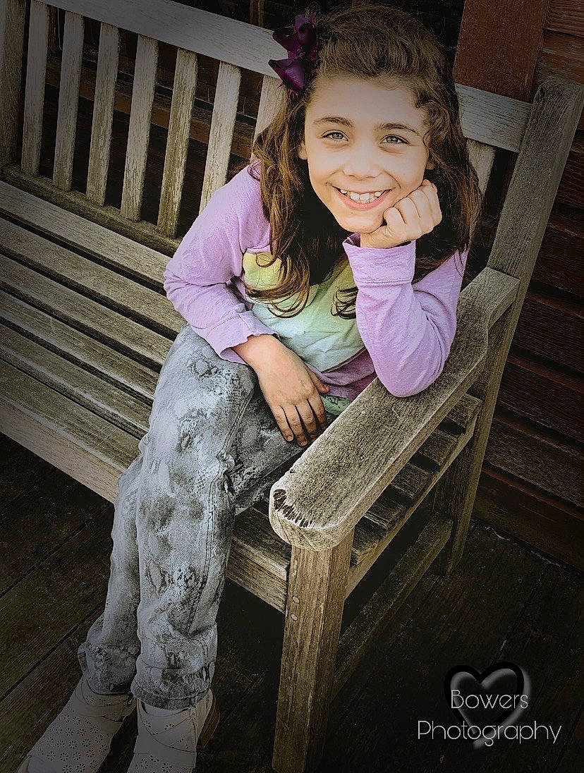 Audra joined the competition — help win amazing prizes! beauty, black_hair, child, comfort, face, flash_photography, fun, hair, happy, joy, knee, leisure, long_hair, magenta, organ, person, pink, purple, sleeve, smile