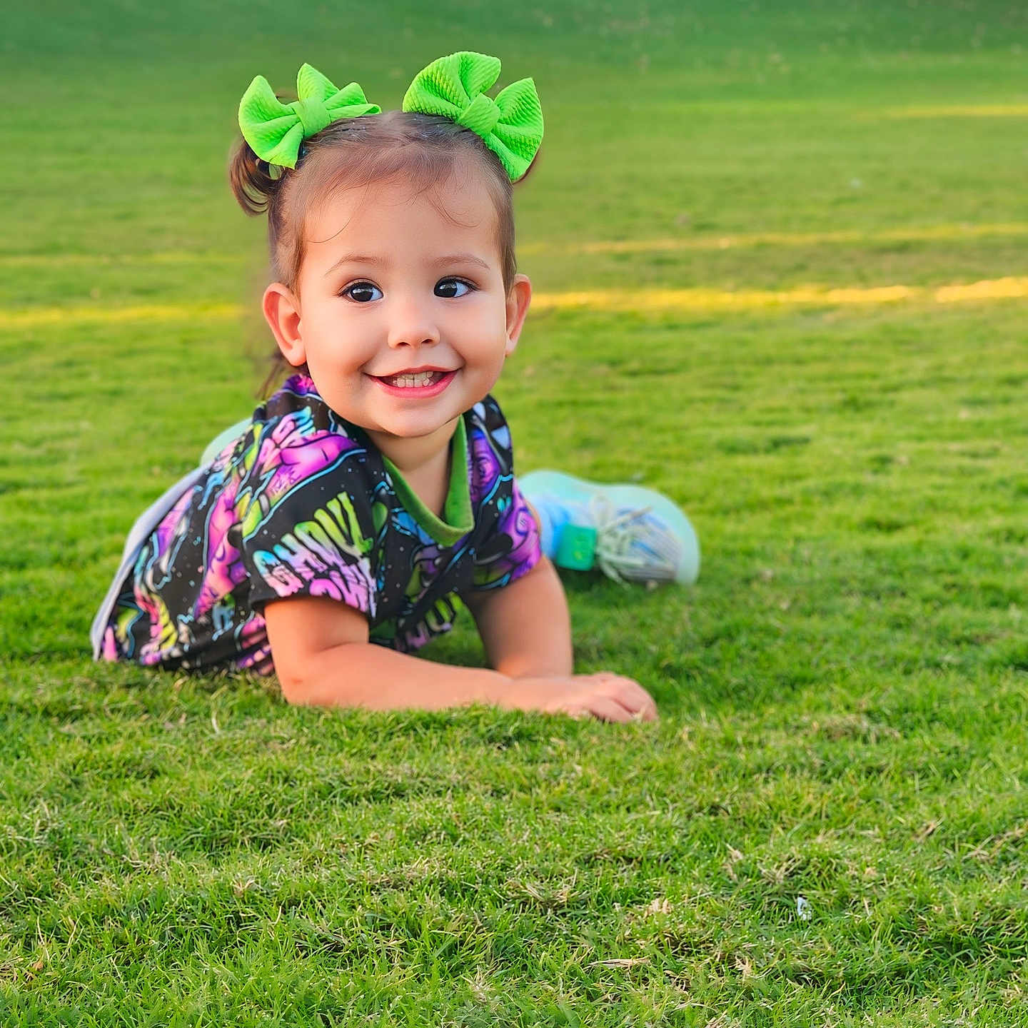 Mazikeen is registered to the contest to win money with this photo: baby, backyard, clothing, crawling, dress, face, field, grass, grassland, head, lawn, nature, outdoors, park, person, photography, plant, portrait, summer, yard