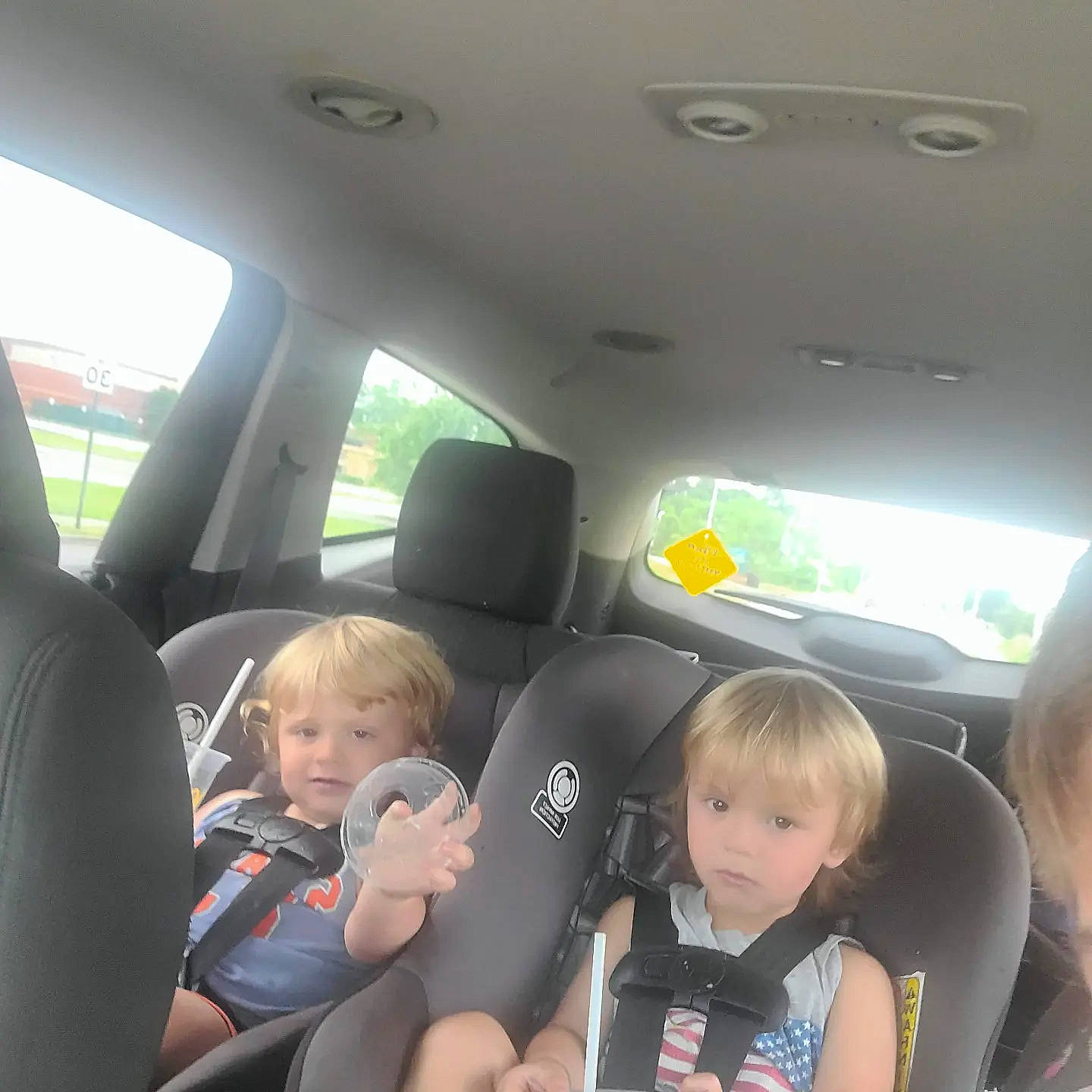 Jaxon And Joey joined the competition — help win amazing prizes! auto_part, automotive_design, automotive_exterior, car, car_seat, car_seat_cover, child, comfort, family_car, head_restraint, mode_of_transport, motor_vehicle, person, personal_luxury_car, seat_belt, steering_part, steering_wheel, toddler, vehicle, vehicle_door