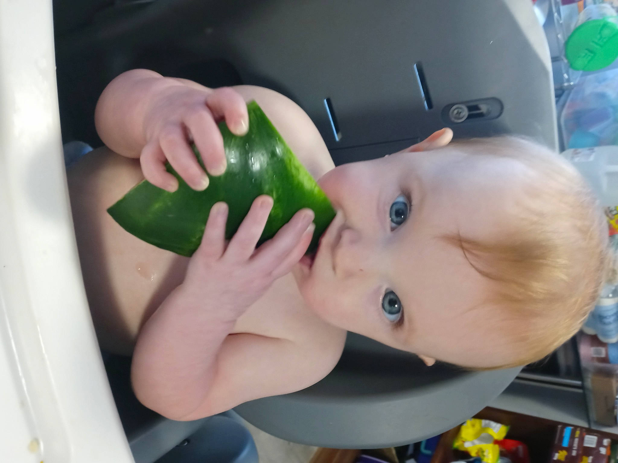 Octavia is registered to the contest to win money with this photo: baby, baby_products, cheek, chest, child, eyelash, finger, food, fun, gesture, happy, iris, mouth, nail, nose, person, shelf, skin, thumb, toddler