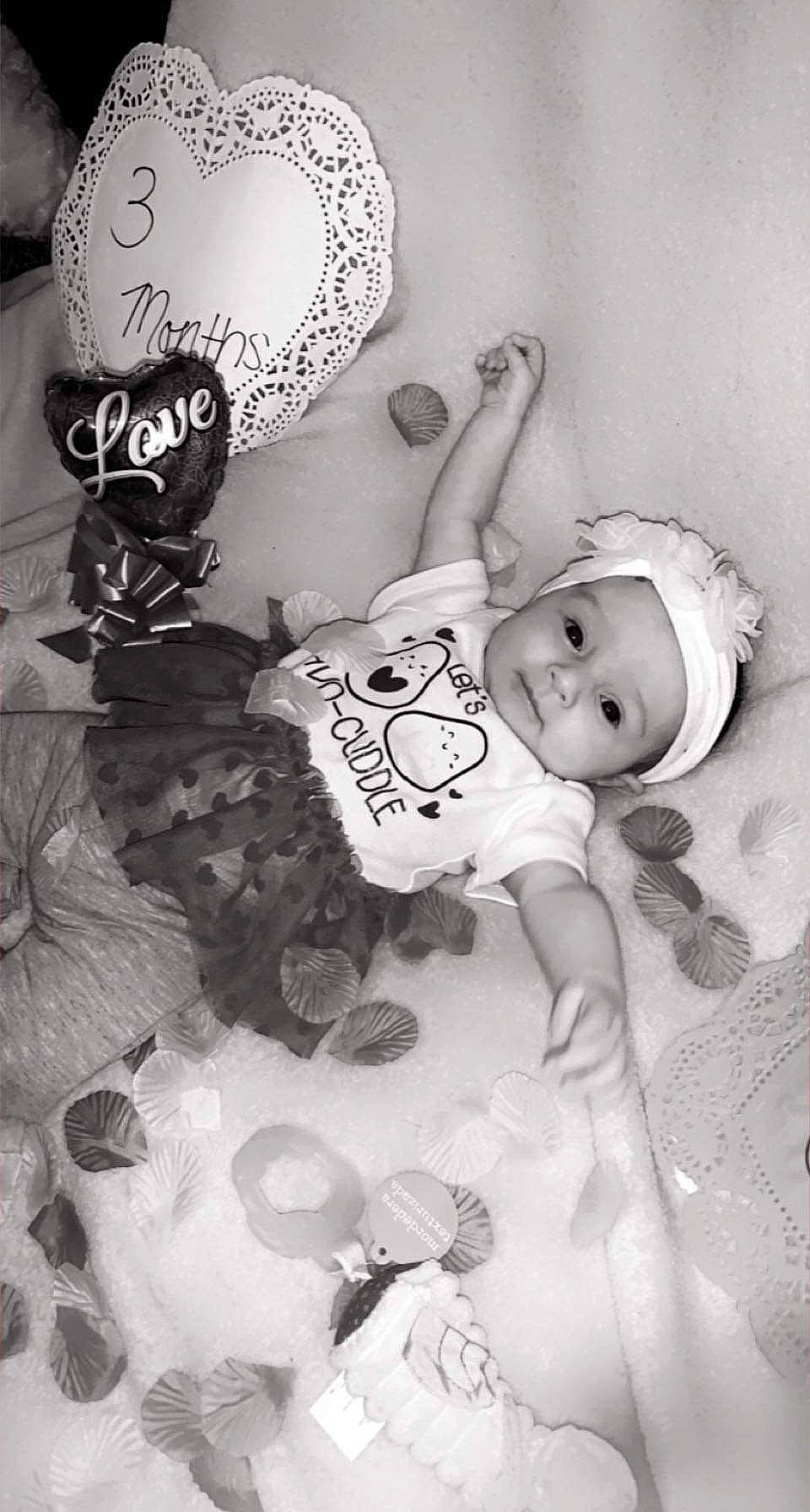 Arieanna joined the competition — help win amazing prizes! baby, baby_toddler_clothing, black, black_and_white, child, happy, head, headgear, headwear, leg, mammal, monochrome, monochrome_photography, person, photograph, room, snapshot, style, textile, toddler