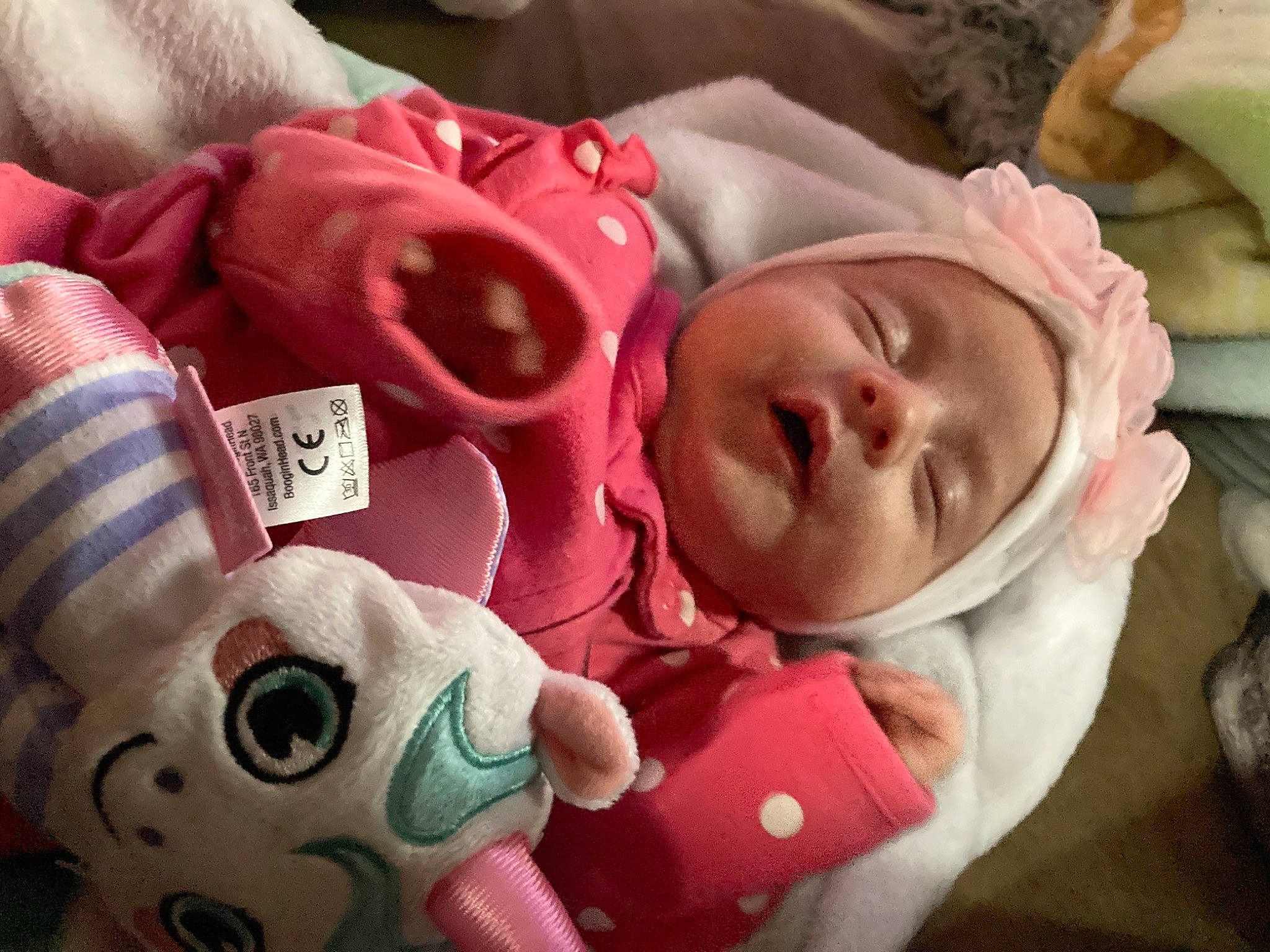 Arieanna is registered to the contest to win money with this photo: baby, baby_products, baby_toddler_clothing, bedtime, cheek, child, comfort, eye, fun, happy, head, headwear, linens, mammal, mouth, nose, person, pink, skin, textile