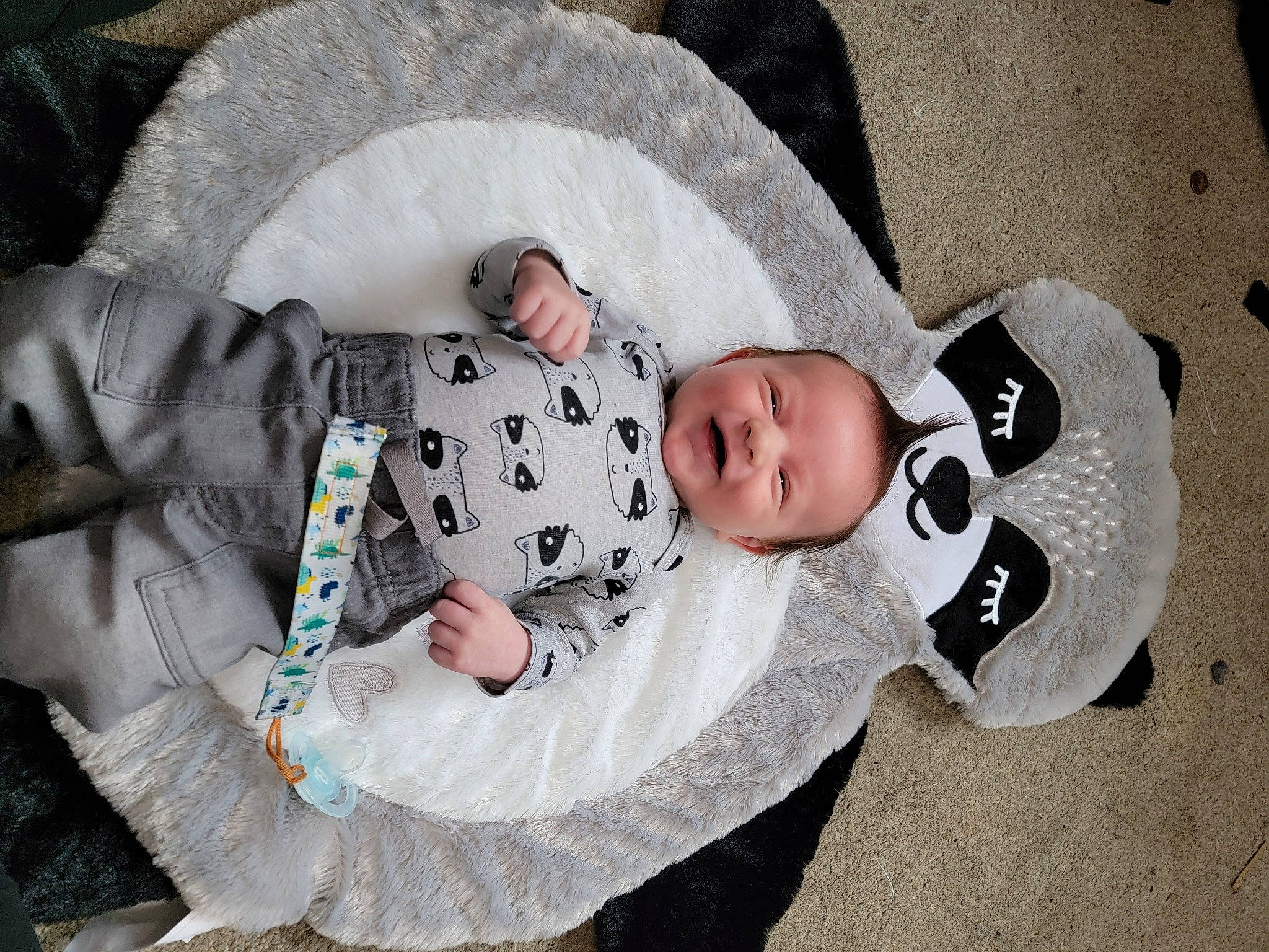 Alonzo joined the competition — help win amazing prizes! baby, baby_products, baby_toddler_clothing, child, comfort, grey, linens, mammal, nap, outerwear, pattern, person, product, room, sitting, sleep, sleeve, toddler, tree, vertebrate