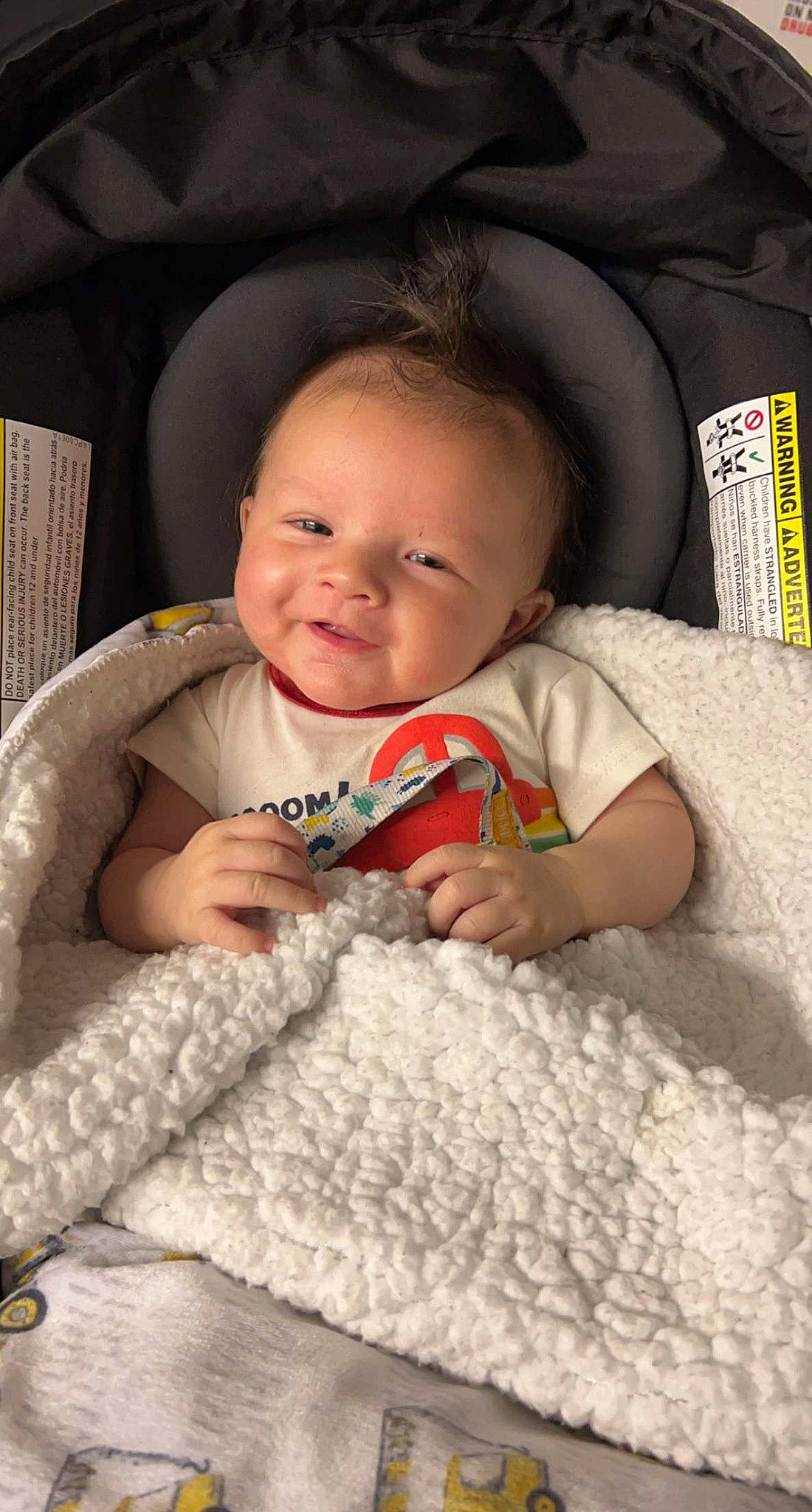 Alonzo joined the competition — help win amazing prizes! baby, baby_toddler_clothing, cheek, child, comfort, facial_expression, finger, flash_photography, hand, happy, human, iris, mammal, nose, person, product, skin, sleeve, smile, textile