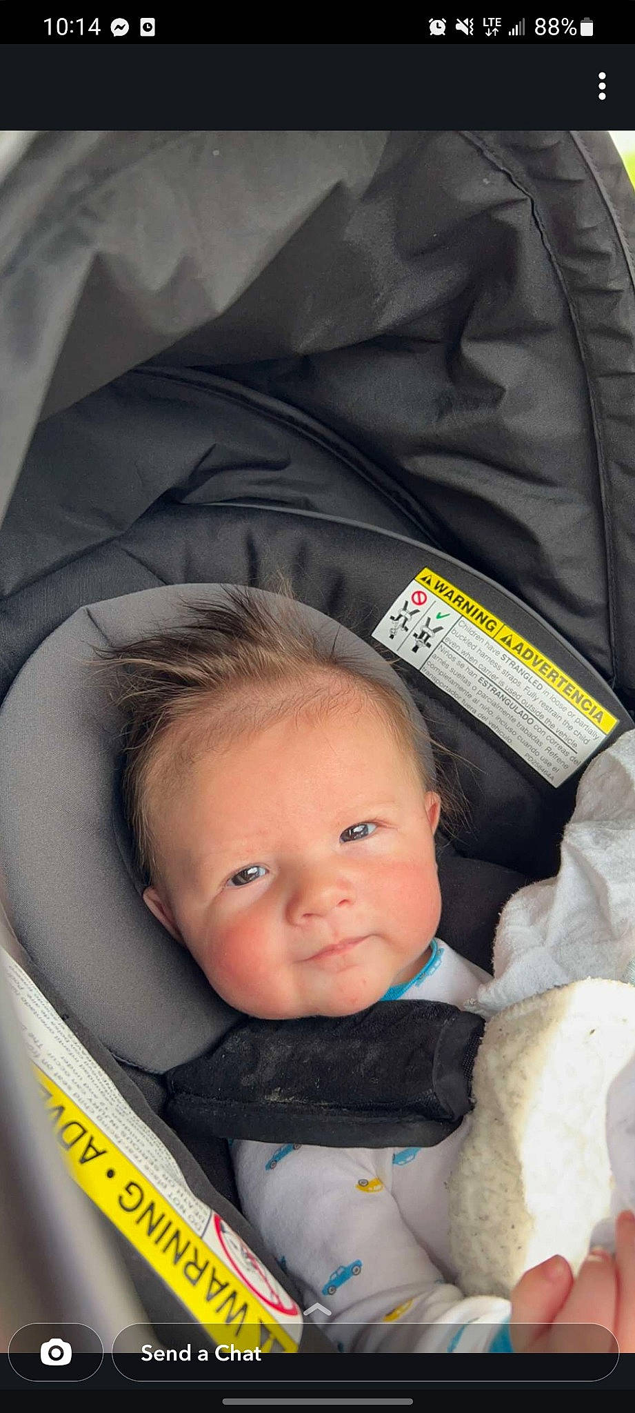 Alonzo joined the competition — help win amazing prizes! auto_part, baby, baby_carriage, baby_in_car_seat, baby_products, baby_safety, baby_toddler_clothing, car_seat, cheek, child, comfort, eye, grey, happy, person, product, sitting, sleeve, smile, toddler