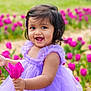 toddler, child, flower, tulip, purple_dress, smiling, outdoor, nature, greenery, cute, happy, portrait, baby, garden, spring, colorful, young_child, blossom, grass, playful