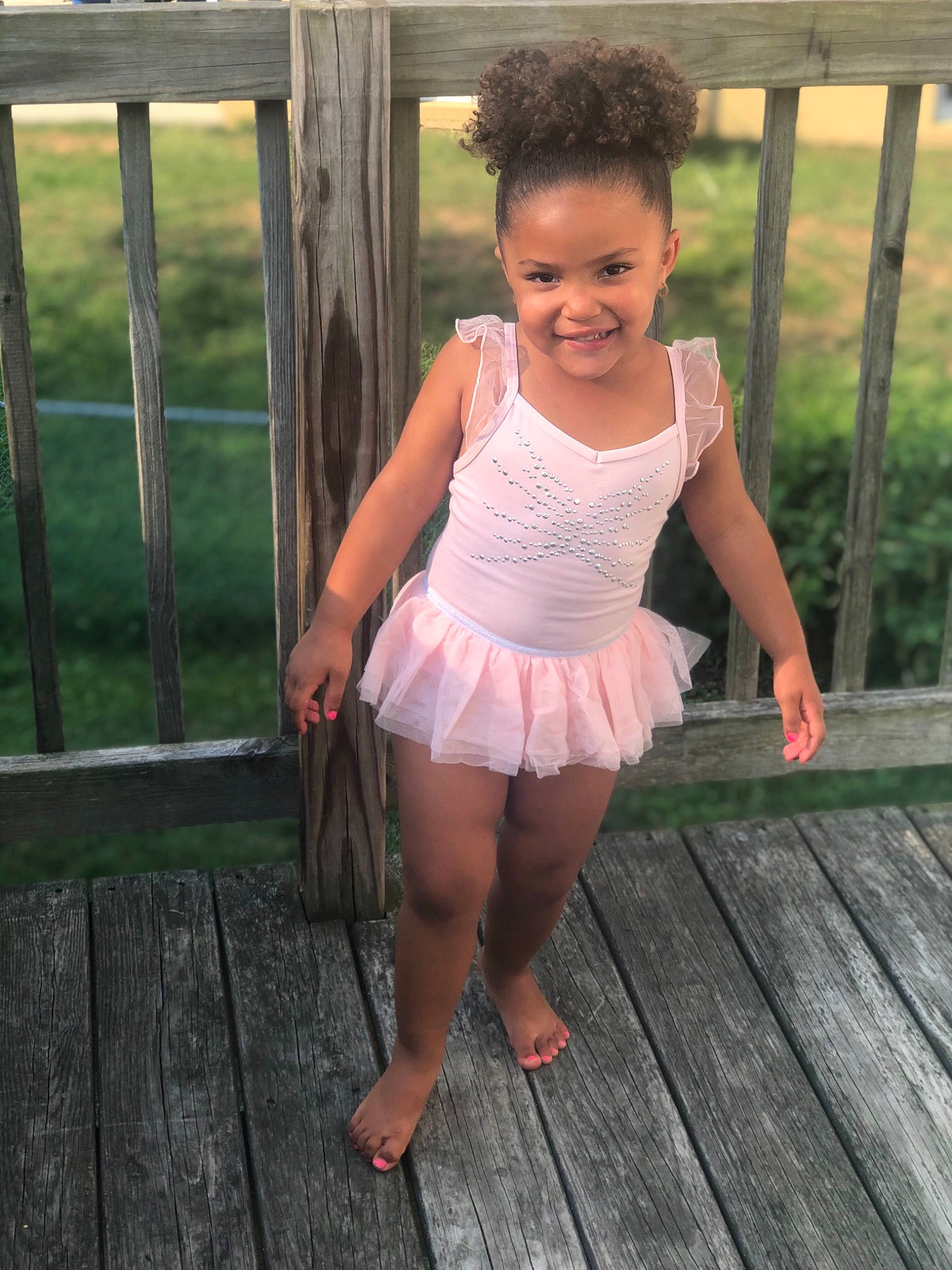Janiya joined the competition — help win amazing prizes! baby_toddler_clothing, ballet_tutu, child, clothing, costume, dress, joy, leg, person, pink, shoe, toddler
