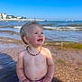 accessories, baby, beach, boat, coast, face, happy, head, jewelry, nature, necklace, outdoors, person, photography, portrait, sea, shoreline, summer, transportation, water