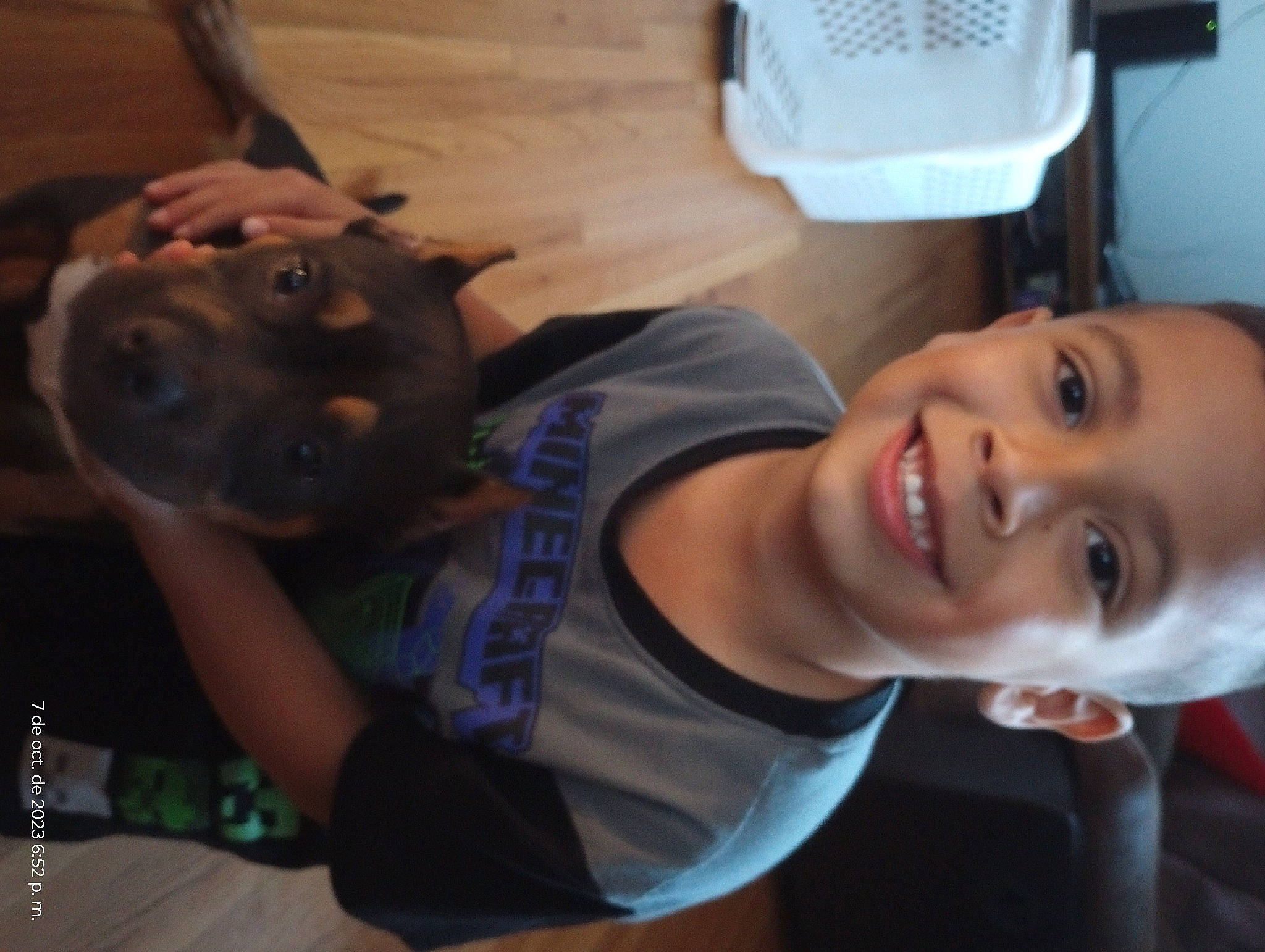 Alexis joined the competition — help win amazing prizes! carnivore, chest, child, companion_dog, cool, dog, dog_breed, ear, elbow, eye, fun, fur, gesture, happy, jaw, joy, mouth, person, selfie, smile