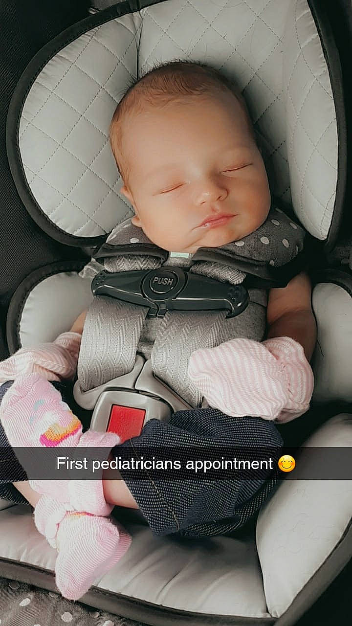 Daisy joined the competition — help win amazing prizes! auto_part, baby, baby_carriage, baby_in_car_seat, baby_products, baby_sleeping, baby_toddler_clothing, car_seat, chair, cheek, comfort, finger, hand, head, human_body, mouth, nail, person, pink, product