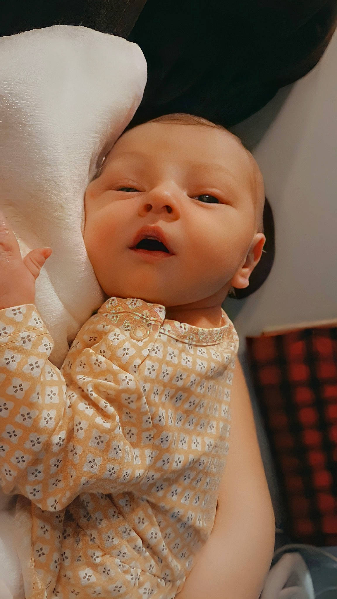 Daisy joined the competition — help win amazing prizes! baby, baby_toddler_clothing, box, cheek, child, comfort, eye, eyebrow, finger, gesture, happy, iris, lip, nose, person, skin, sleeve, smile, tartan, textile