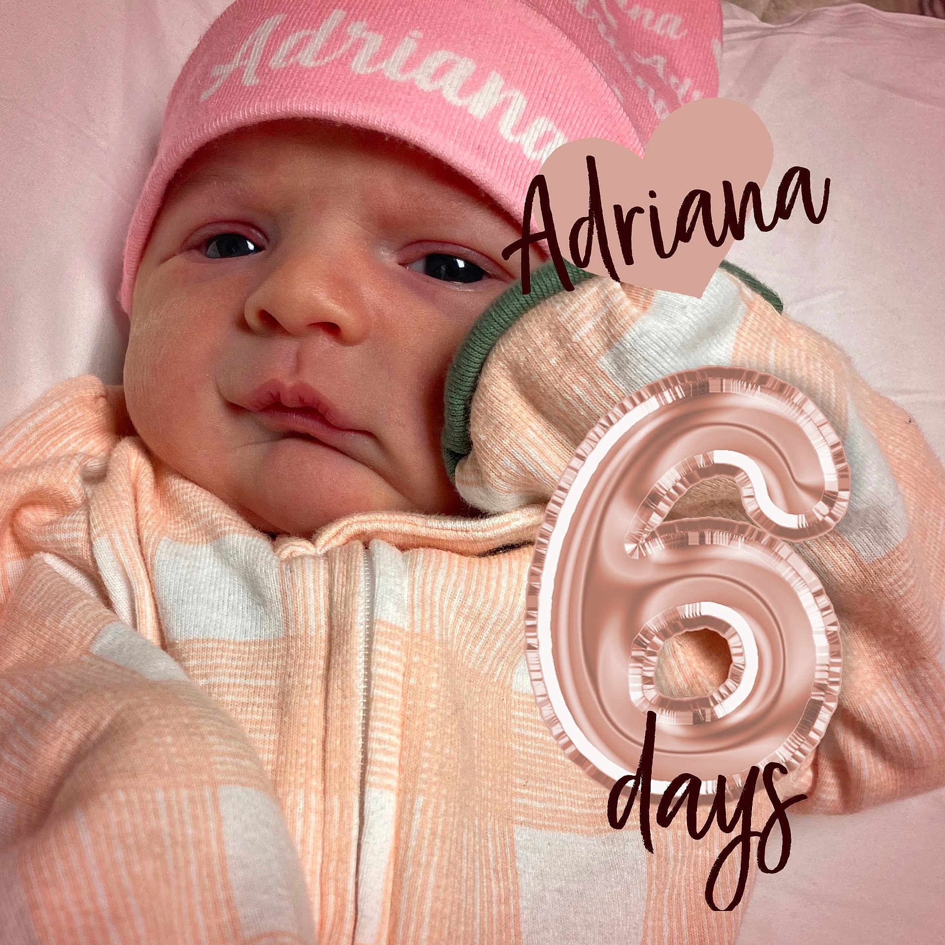 Adriana joined the competition — help win amazing prizes! accessories, baby, baseballcap, bonnet, cap, clothing, coat, earring, face, glove, hat, head, jacket, jewelry, knitwear, newborn, person, photography, portrait, sweater