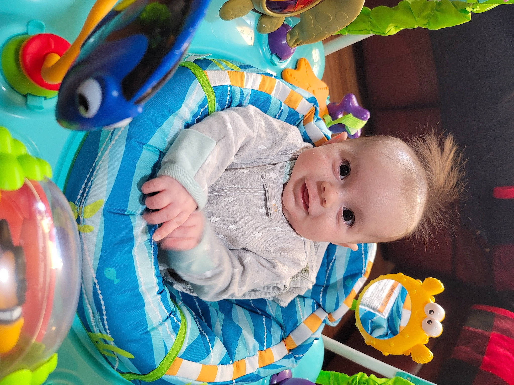 Kara is registered to the contest to win money with this photo: baby, baby_products, baby_toddler_clothing, baby_toys, cheek, child, circle, event, fun, happy, leisure, person, plastic, play, sitting, toddler, toy