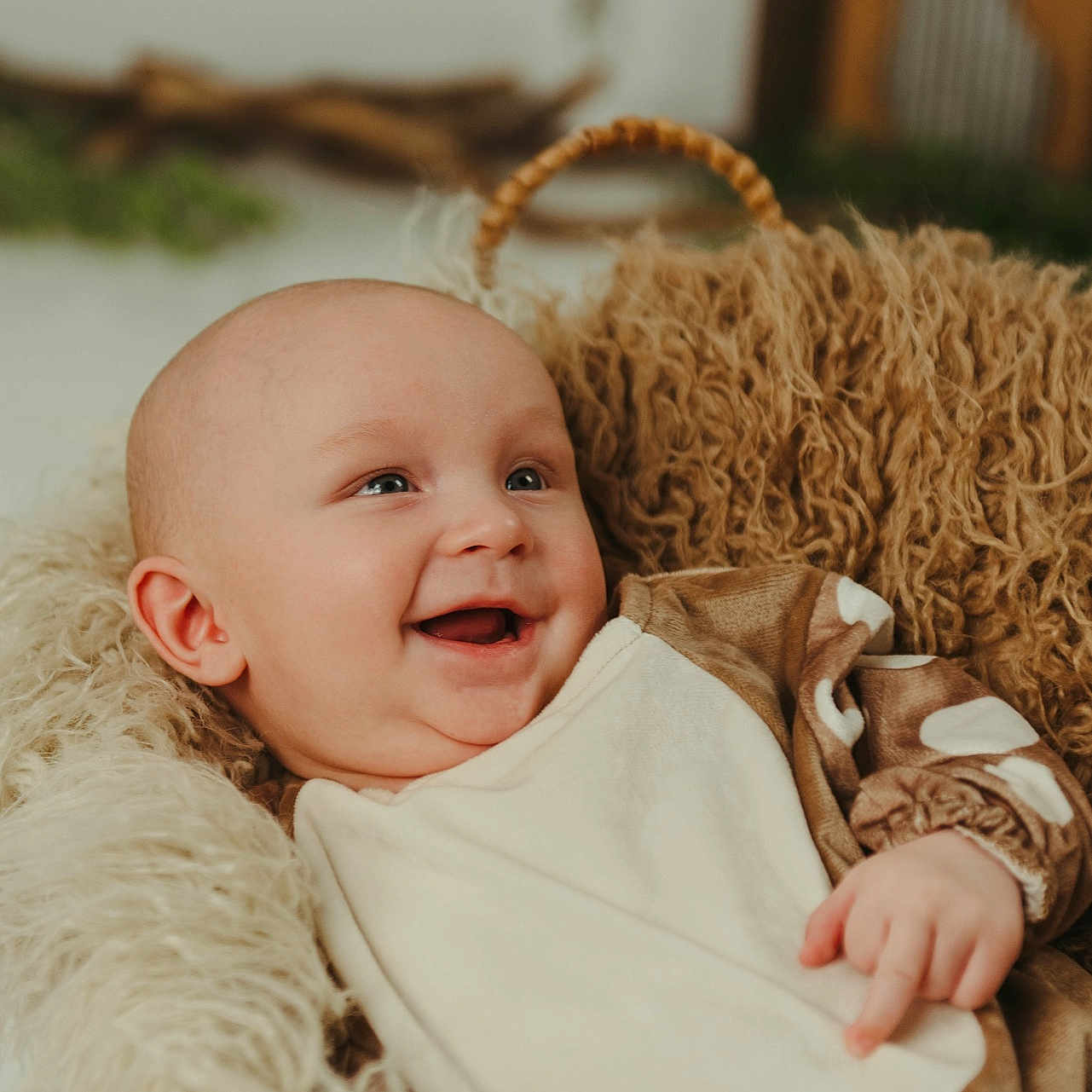 Ryguy joined the competition — help win amazing prizes! baby, babylaughing, basket, blanket, bodypart, clothing, couch, face, finger, furniture, glove, hand, happy, head, homedecor, laughing, linen, newborn, person, photography