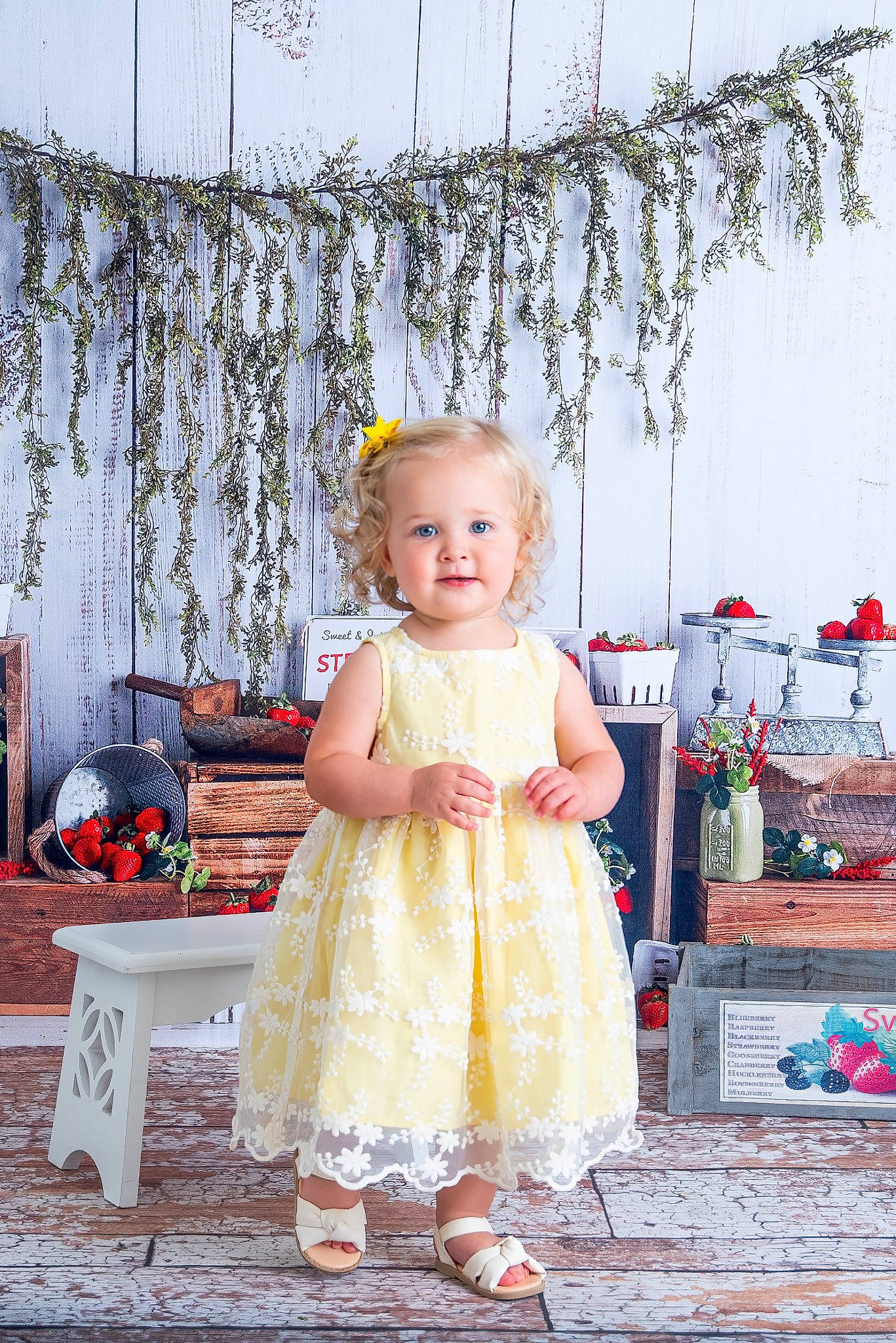 Ainsley is registered to the contest to win money with this photo: baby, baby_toddler_clothing, chair, child, costume, dress, event, eye, fashion_design, floral_design, formal_wear, gown, happy, pattern, peach, person, pink, sitting, smile, toddler