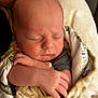 newborn, baby, sleeping, blanket, wrapped, hands, peaceful, soft, infant, closeup, skin, portrait, child, resting, cute, cozy, comfort, toddler, person, indoor