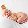 baby, newborn, sleeping, crown, naked, skin, infant, cute, soft, white_background, peaceful, portrait, child, tiny, resting, newborn_photography, head, hand, foot, pose