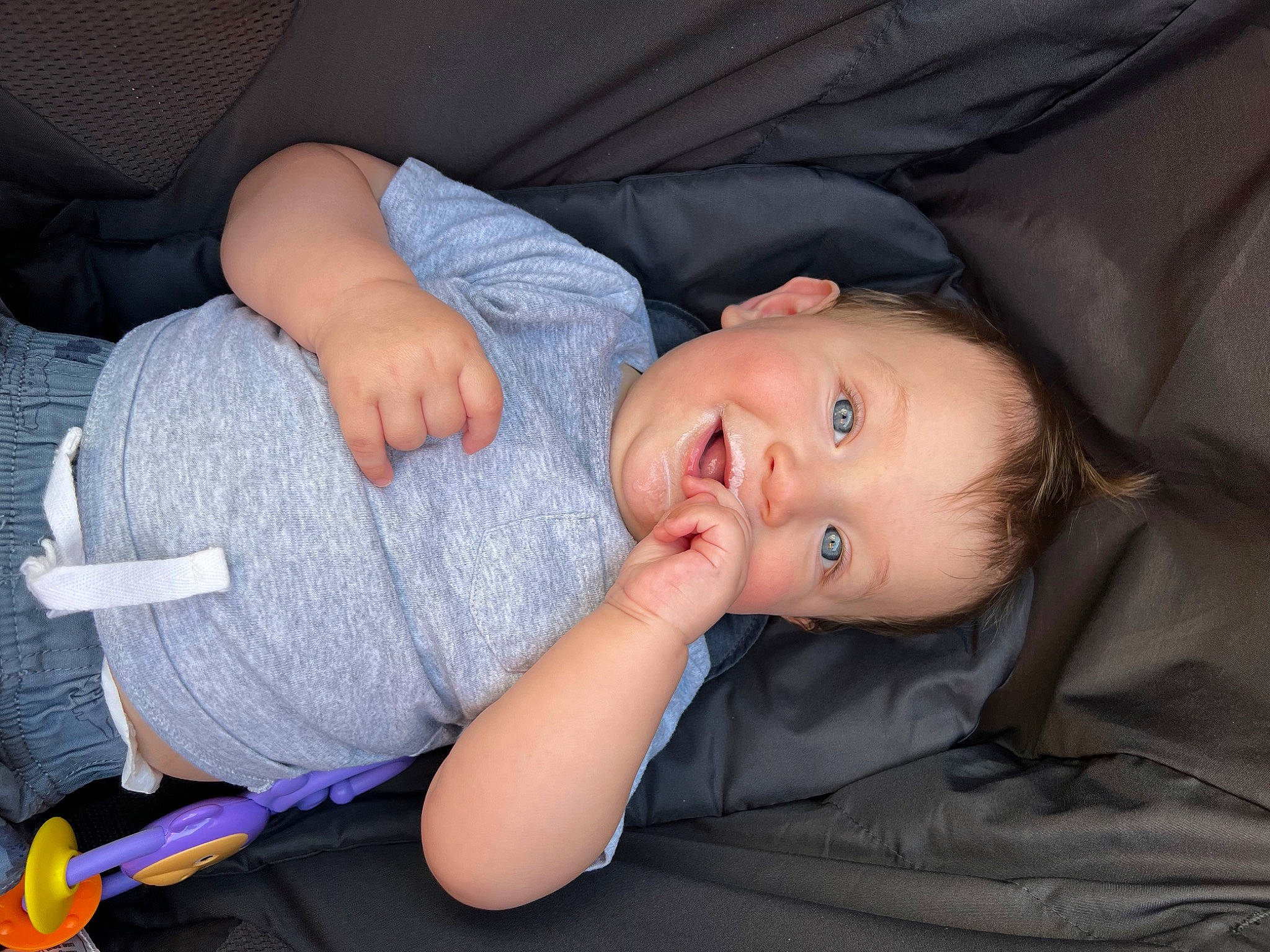 Jayson is registered to the contest to win money with this photo: baby, baby_toddler_clothing, beauty, cheek, child, chin, comfort, elbow, finger, fun, iris, lap, lip, mouth, nose, person, sitting, skin, sleeve, textile