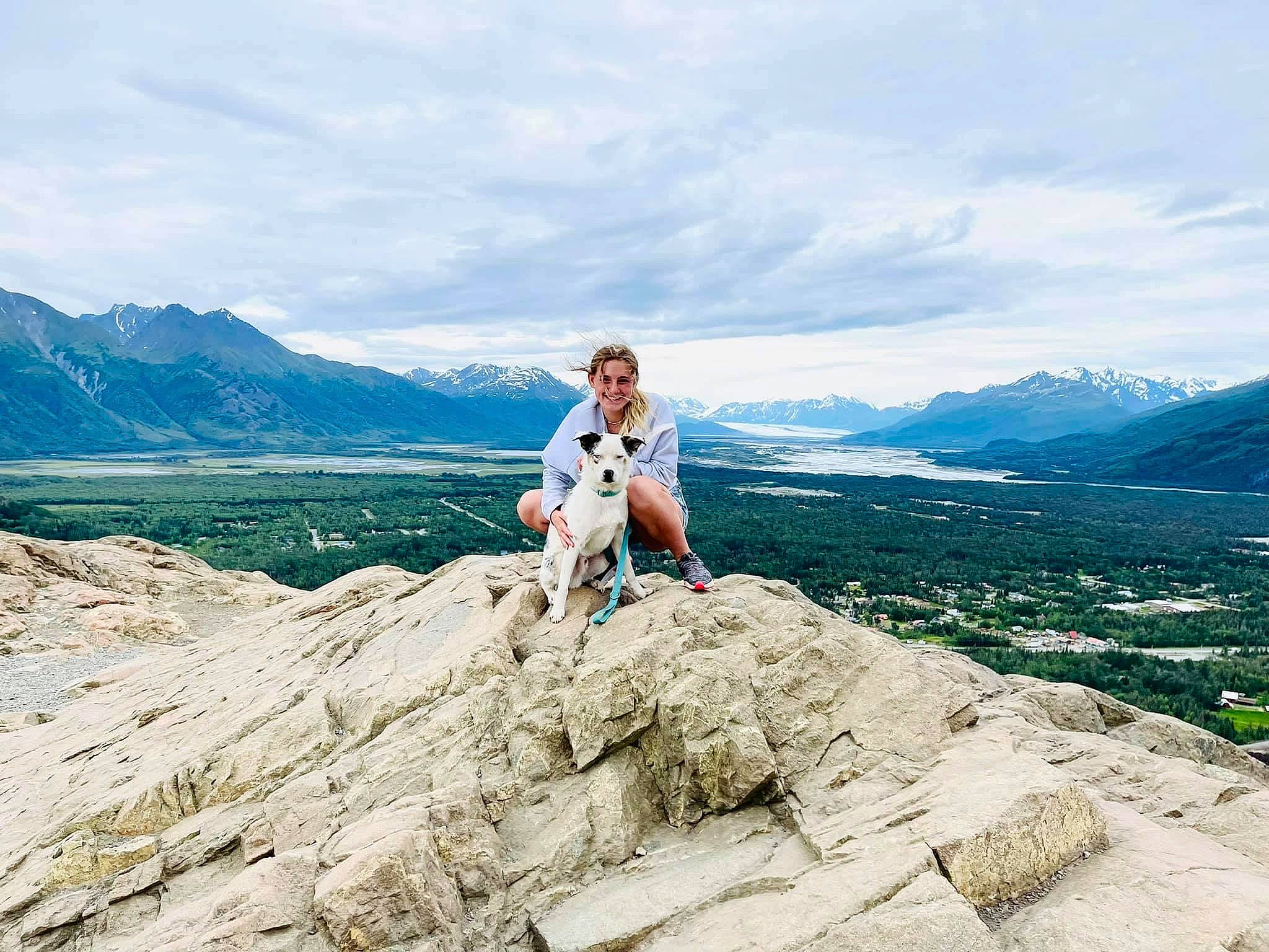 Gunnar joined the competition — help win amazing prizes! azure, bedrock, cloud, dress, ecoregion, grass, happy, horizon, landscape, leisure, mountain, mountain_range, people_in_nature, recreation, shorts, sky, terrain, travel, tree, valley