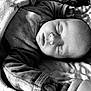baby, bed, blanket, child, closeup, clothing, comfort, cozy, cute, face, hand, indoors, infant, monochrome, newborn, peaceful, portrait, resting, sleeping, soft_texture