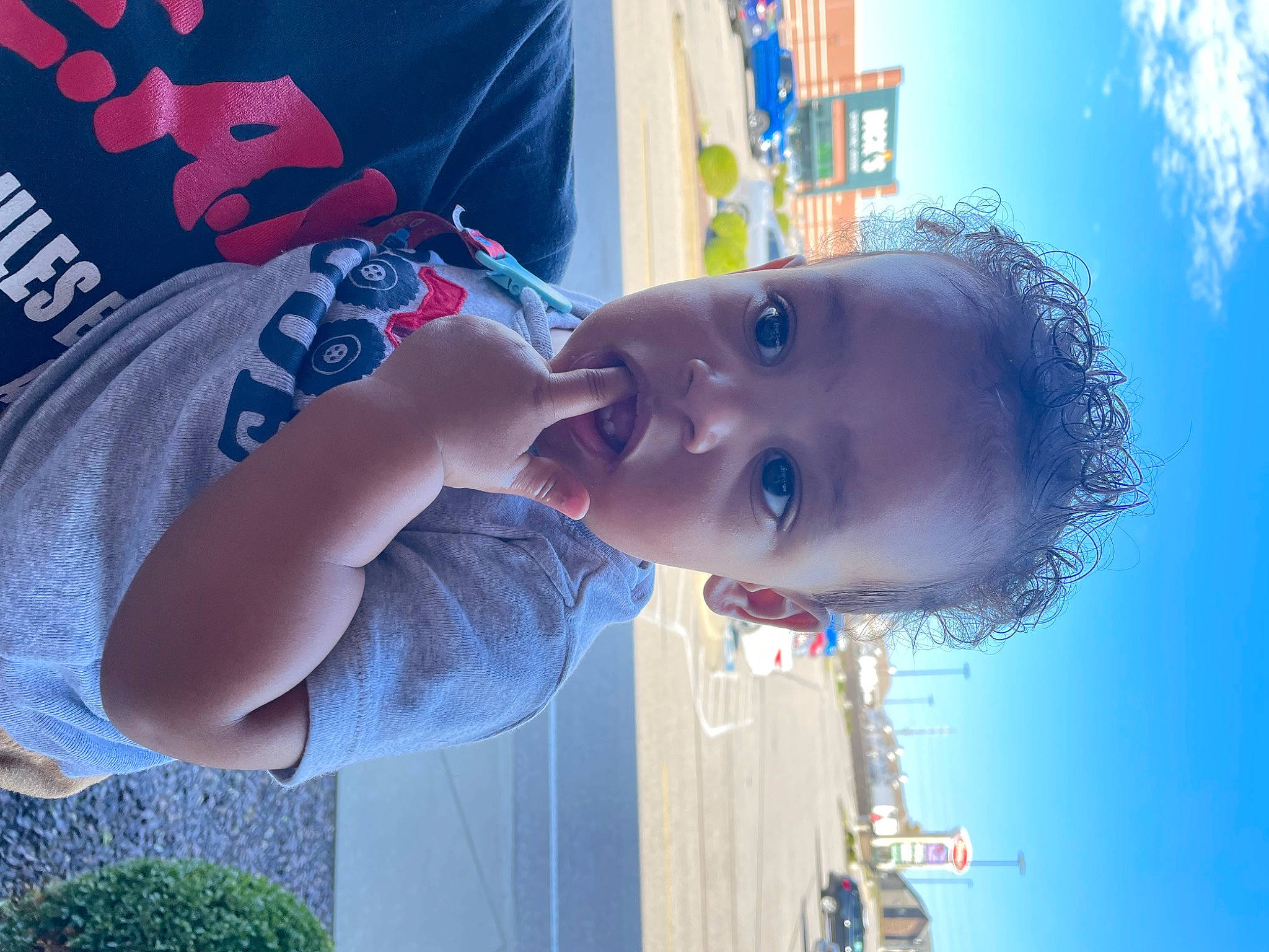 Korbyn is registered to the contest to win money with this photo: azure, beach, child, cloud, electric_blue, fun, happy, leisure, nose, person, play, sky, smile, summer, surprise, t_shirt, toddler, vacation, water