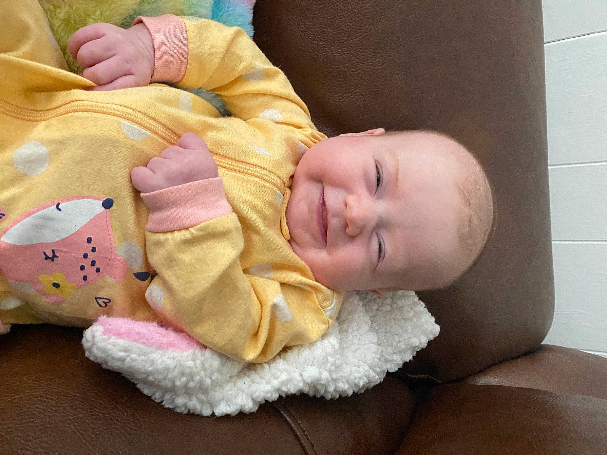 Dahlia joined the competition — help win amazing prizes! baby, baby_products, baby_sleeping, baby_toddler_clothing, cheek, child, comfort, eye, flooring, happy, head, linens, person, product, room, sitting, skin, smile, textile, toddler