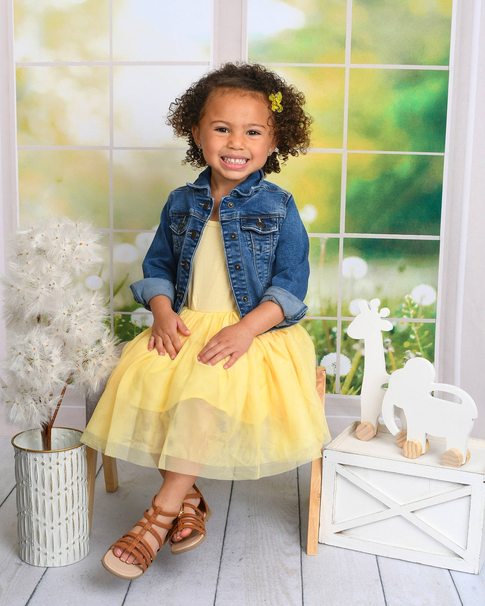 Keeley joined the competition — help win amazing prizes! baby_toddler_clothing, day_dress, dress, electric_blue, face, fashion_design, flower, formal_wear, happy, human_leg, joy, one_piece_garment, pattern, person, plant, ruffle, shoe, sleeve, smile, toddler