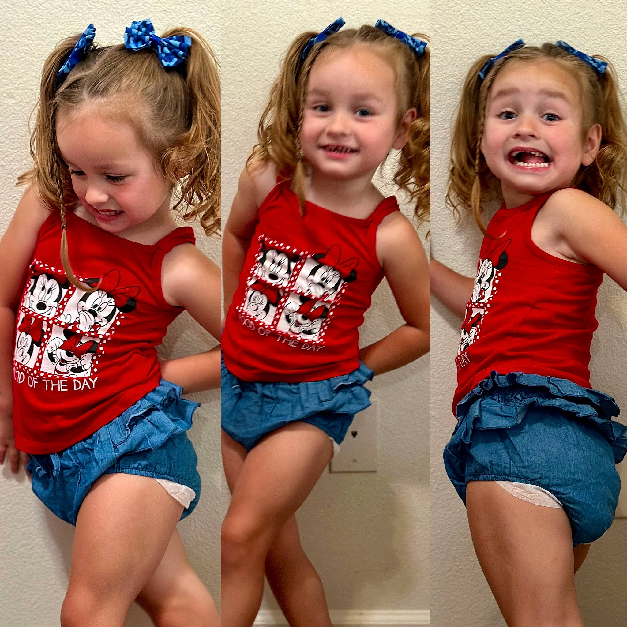 Kaysley joined the competition — help win amazing prizes! baby_toddler_clothing, blue, clothing, eye, face, facial_expression, hair, hairstyle, happy, head, joy, leg, organ, person, shorts, shoulder, skin, sleeve, smile, standing