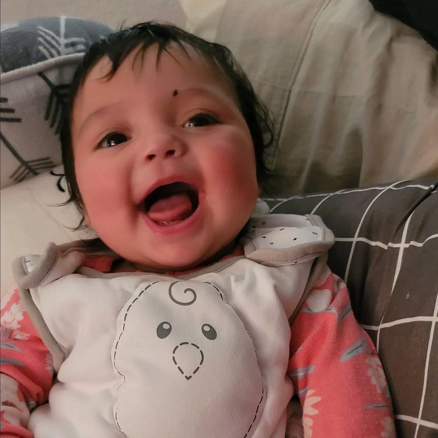 Zara is registered to the contest to win money with this photo: baby, baby_making_funny_faces, baby_products, baby_toddler_clothing, carmine, cheek, child, chin, comfort, cool, eyelash, happy, laugh, lip, mouth, nose, person, skin, sleeve, smile