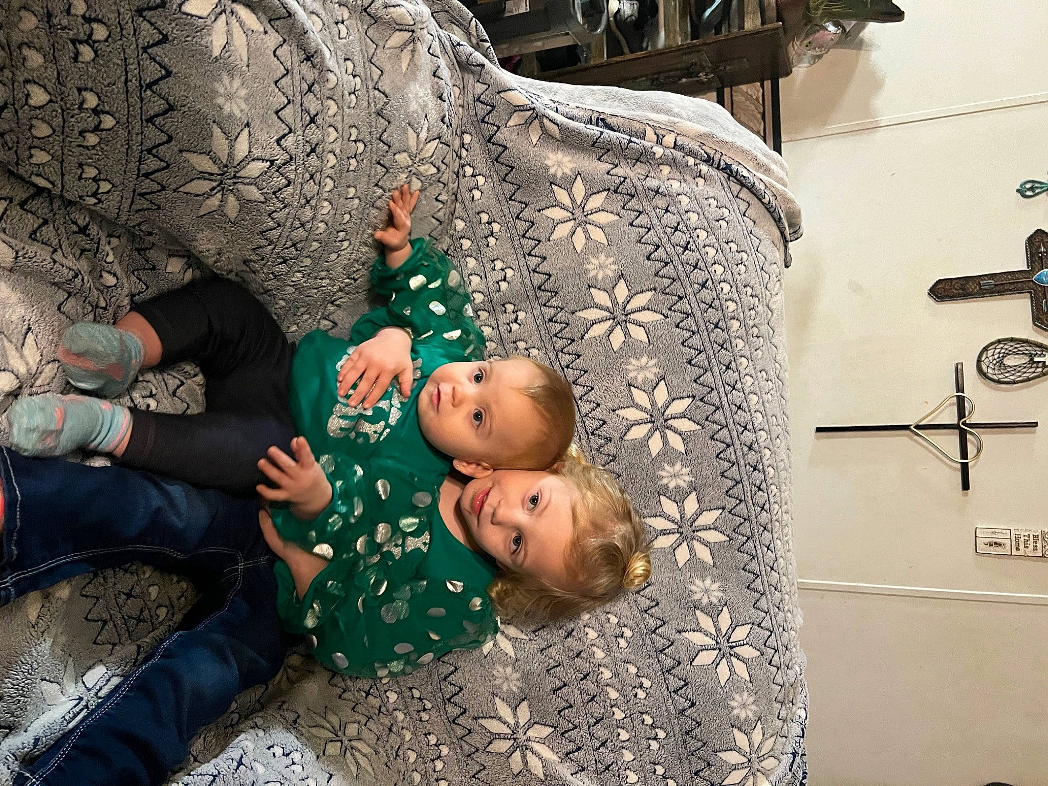 Allison is registered to the contest to win money with this photo: art, baby, child, comfort, flooring, fun, happy, leisure, metal, pattern, person, room, sitting, toddler, tree, visual_arts