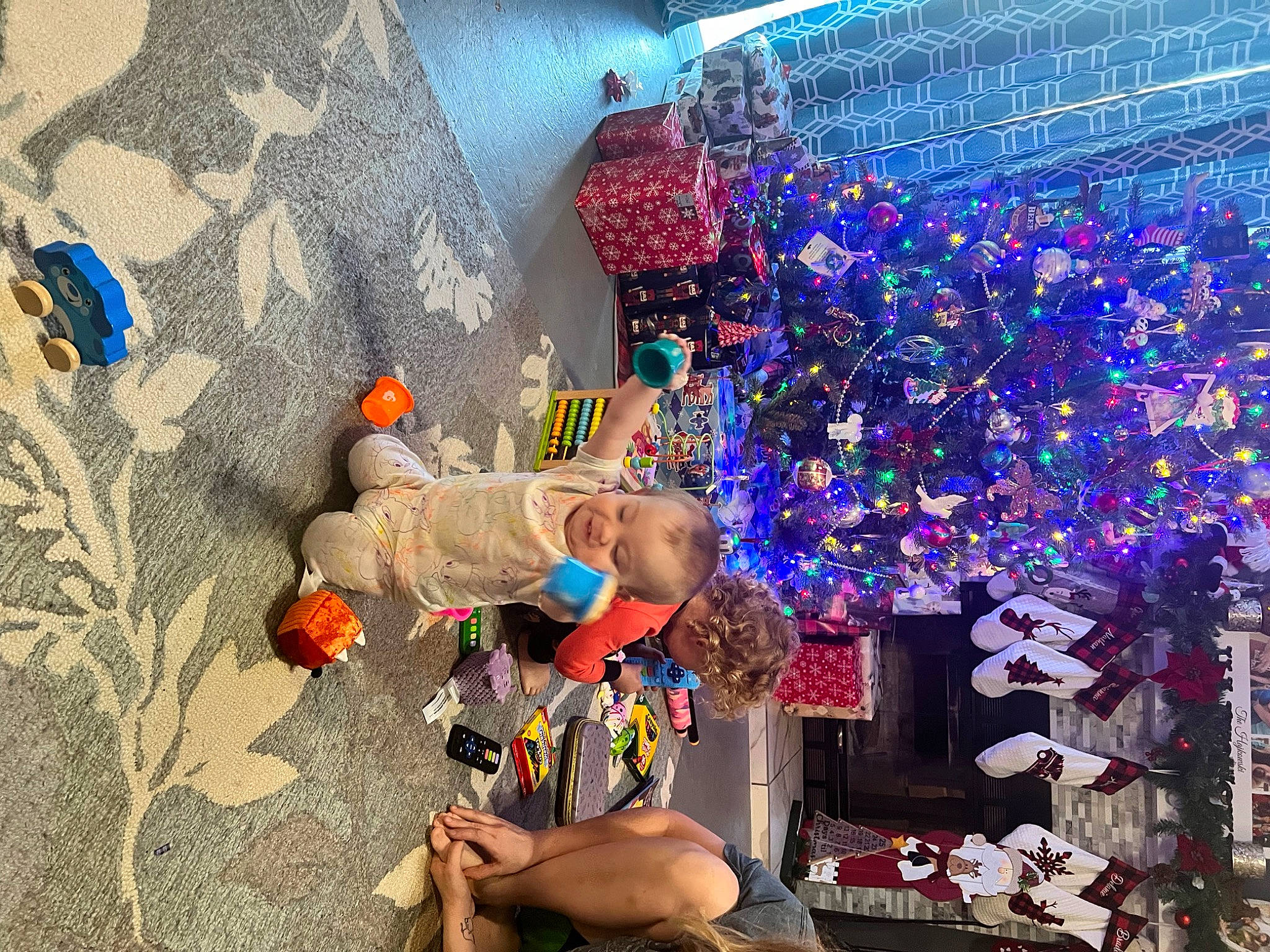 Allison joined the competition — help win amazing prizes! christmas, christmas_decoration, christmas_eve, christmas_lights, christmas_ornament, city, event, fun, holiday, interior_design, leisure, ornament, party_supply, person, plant, purple, rock, room, tree, wall