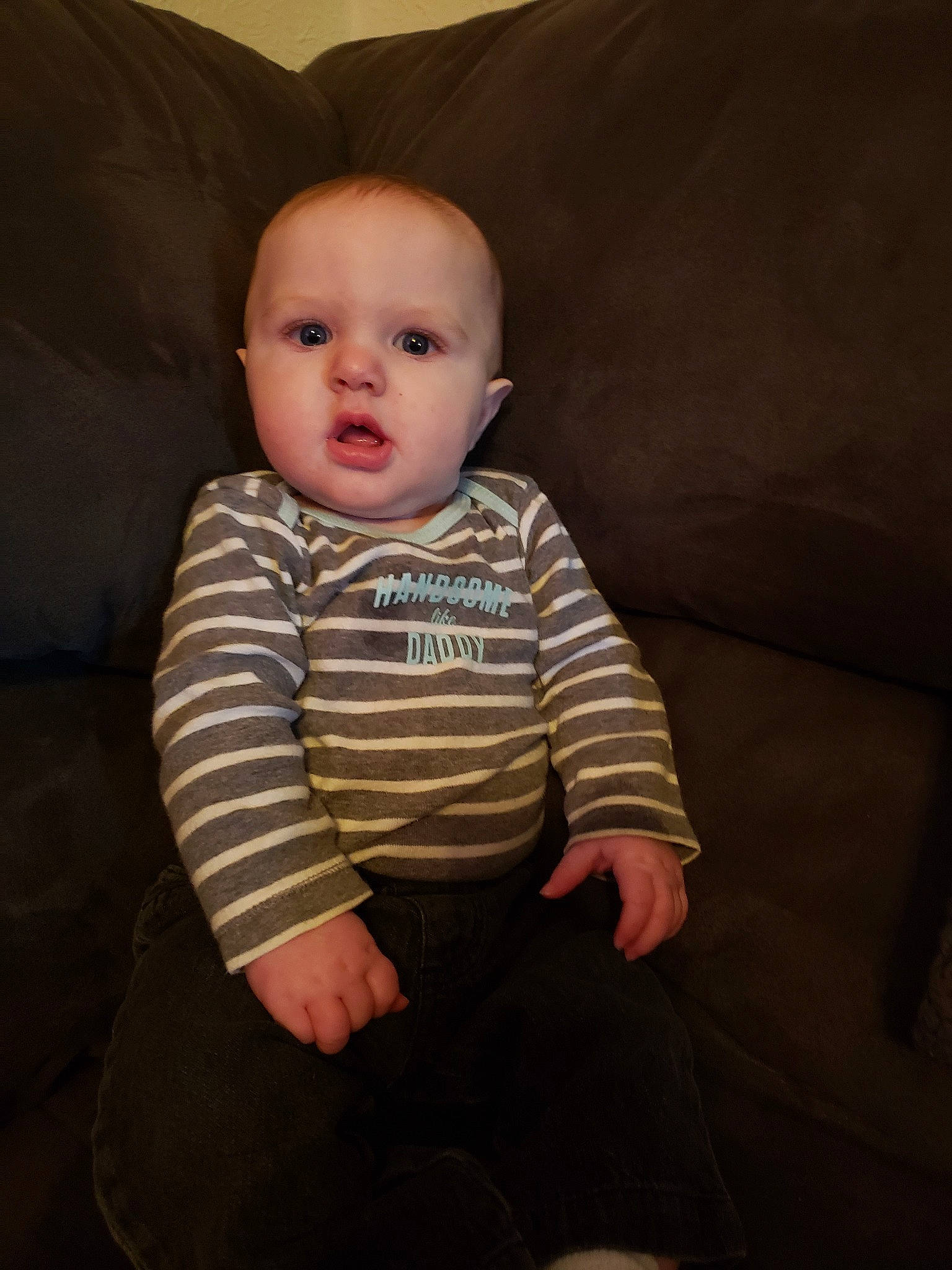 Malakai joined the competition — help win amazing prizes! baby, brown, cheek, child, chin, eye, face, flash_photography, head, iris, lip, person, portrait, sitting, skin, sleeve, smile, toddler