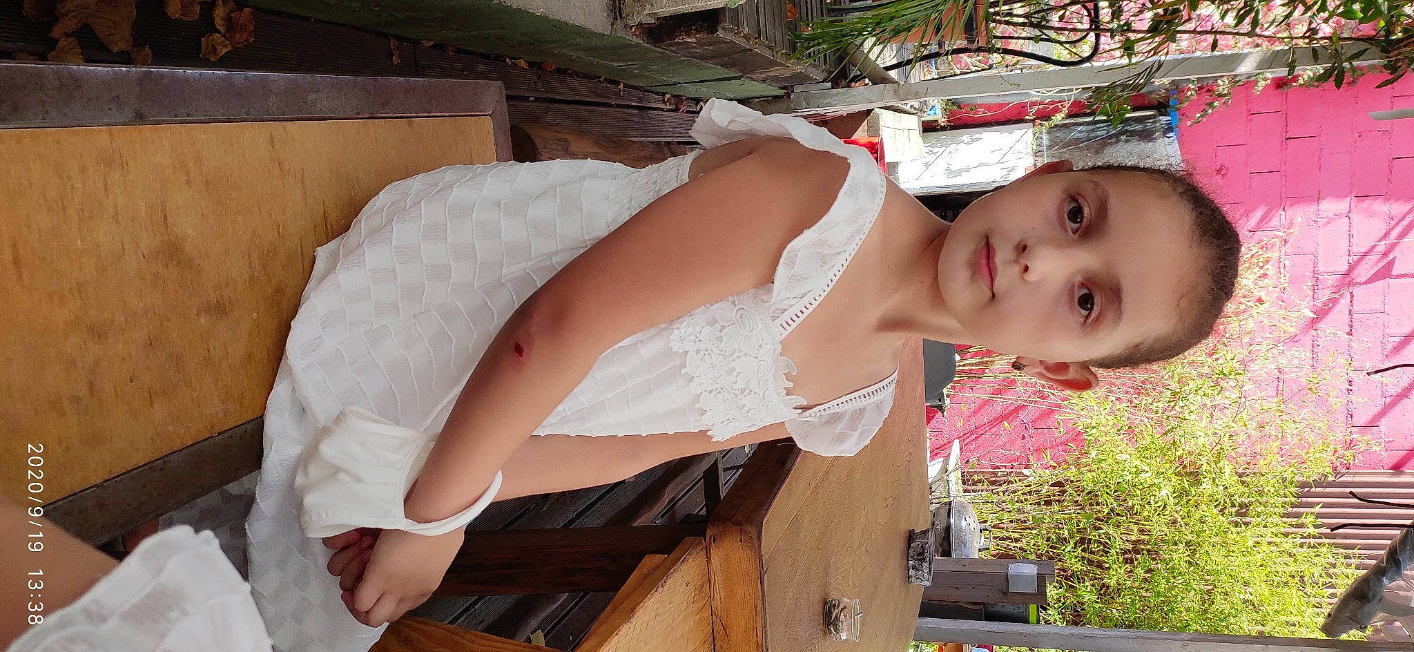 Nihal participe au concours pour gagner de l'argent avec cette photo : baby, baby_toddler_clothing, beauty, bridal_clothing, bridal_veil, bride, day_dress, embellishment, hair_accessory, lace, peach, person, pink, portrait_photography, skin, veil, wedding_dress, yard