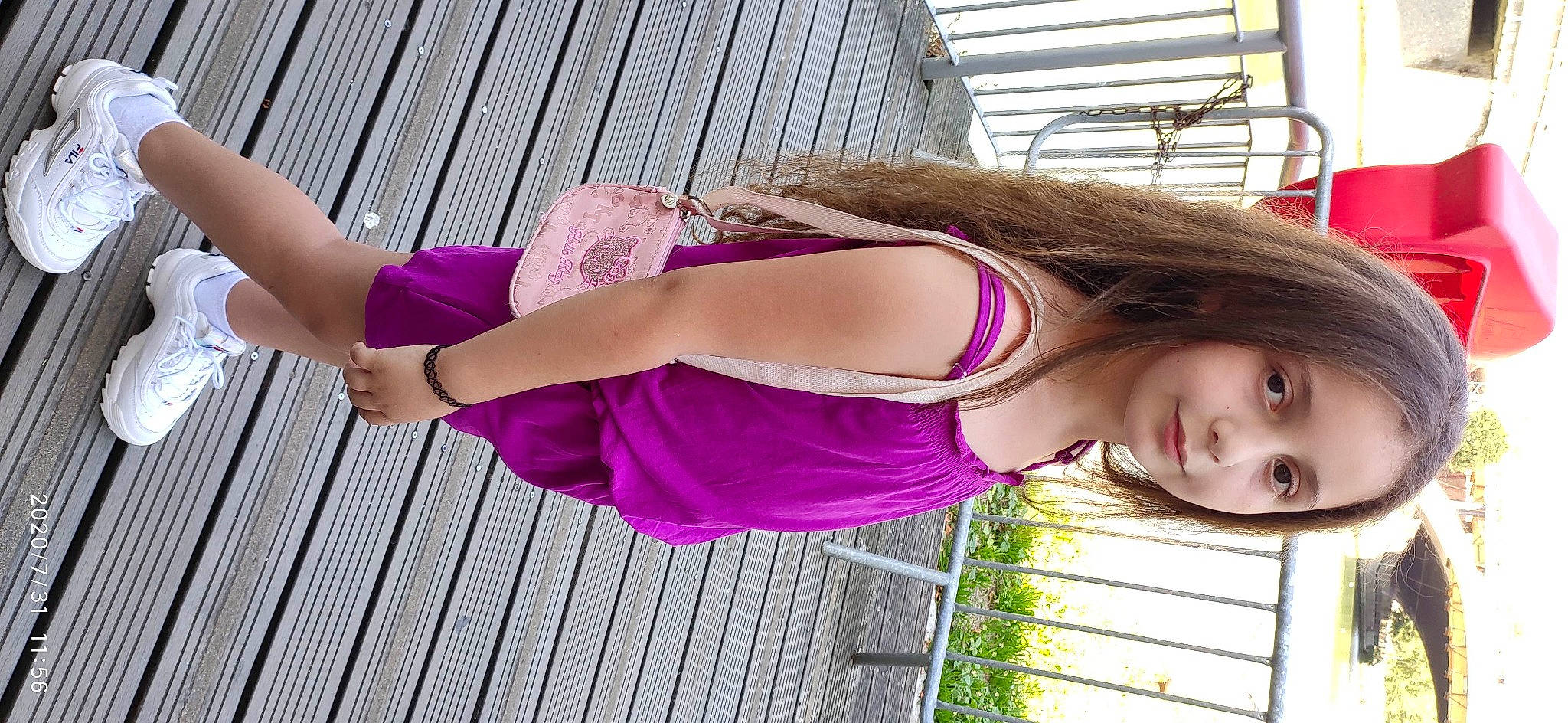 Nihal participe au concours pour gagner de l'argent avec cette photo : beauty, blond, bracelet, brown_hair, cocktail_dress, day_dress, joy, lavender, long_hair, magenta, person, pink, purple, sandal, summer, throat, violet, waist