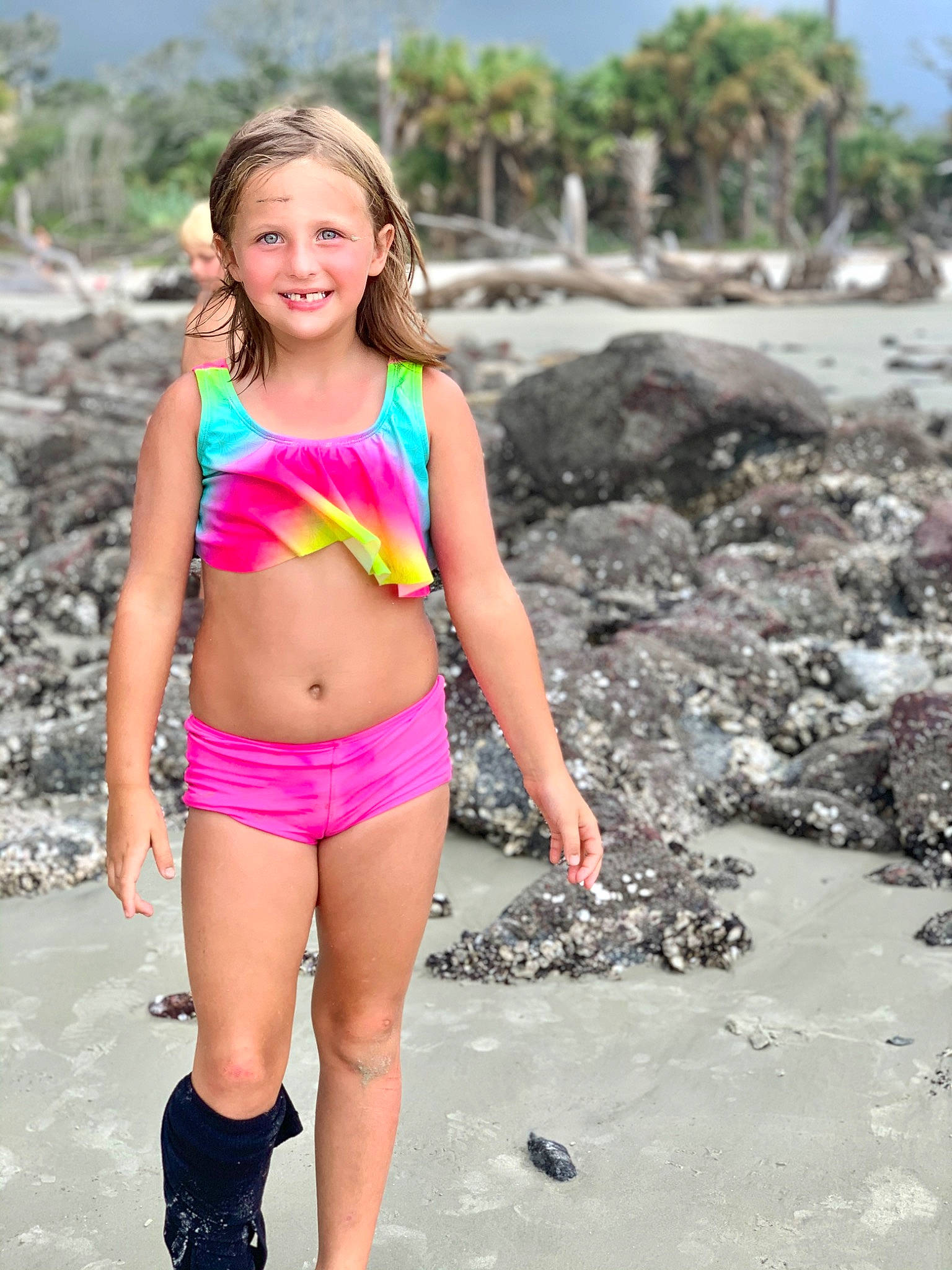 Paislee joined the competition — help win amazing prizes! abdomen, beauty, bikini, child_model, clothing, fun, joy, long_hair, model, navel, person, photo_shoot, photography, pink, smile, stomach, summer, swimwear, thigh, undergarment