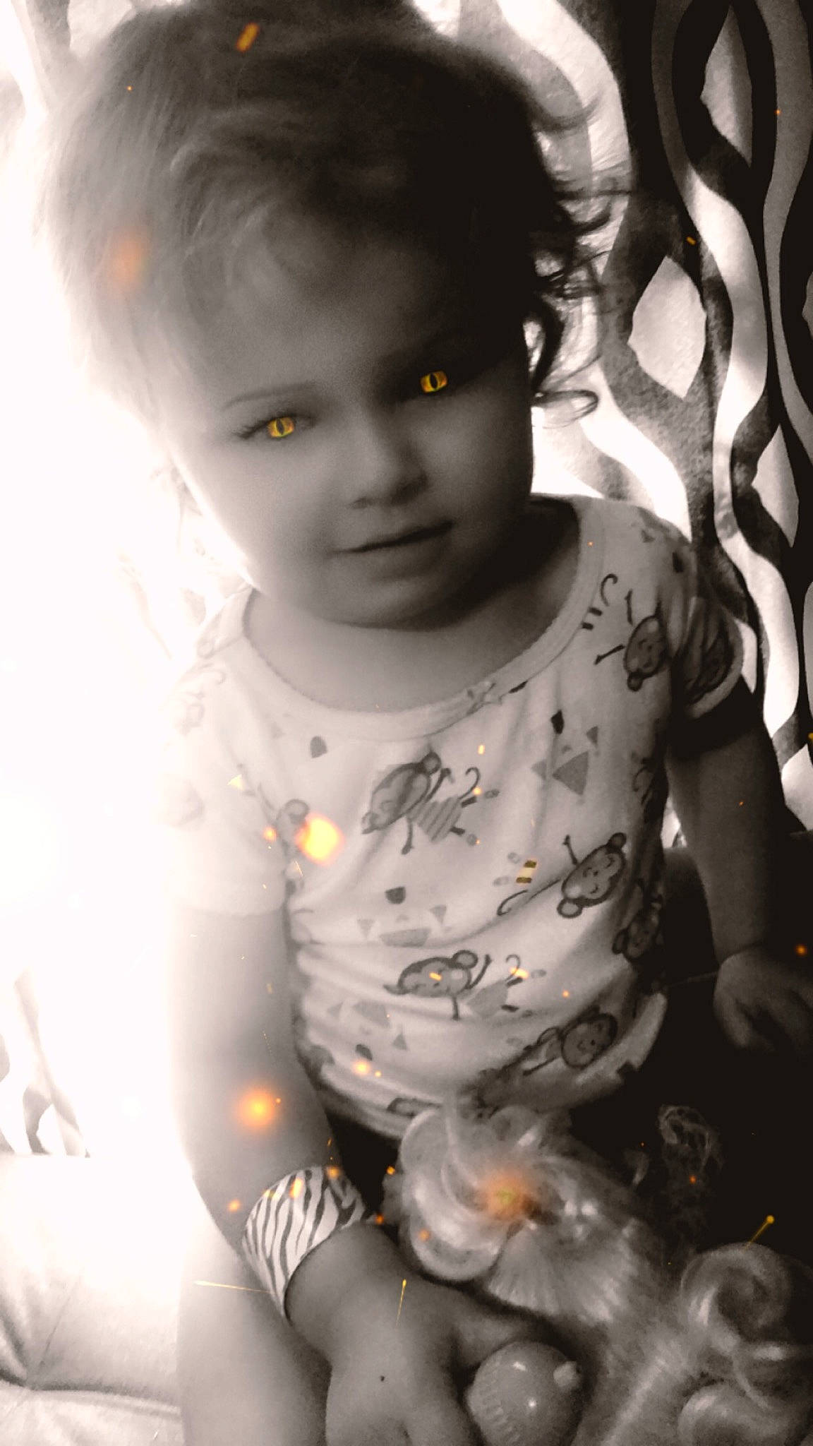 Kinslee joined the competition — help win amazing prizes! beauty, black, black_and_white, black_hair, cheek, child, colorfulness, cool, eye, face, head, lip, monochrome, nose, person, photography, portrait, skin, smile, toddler