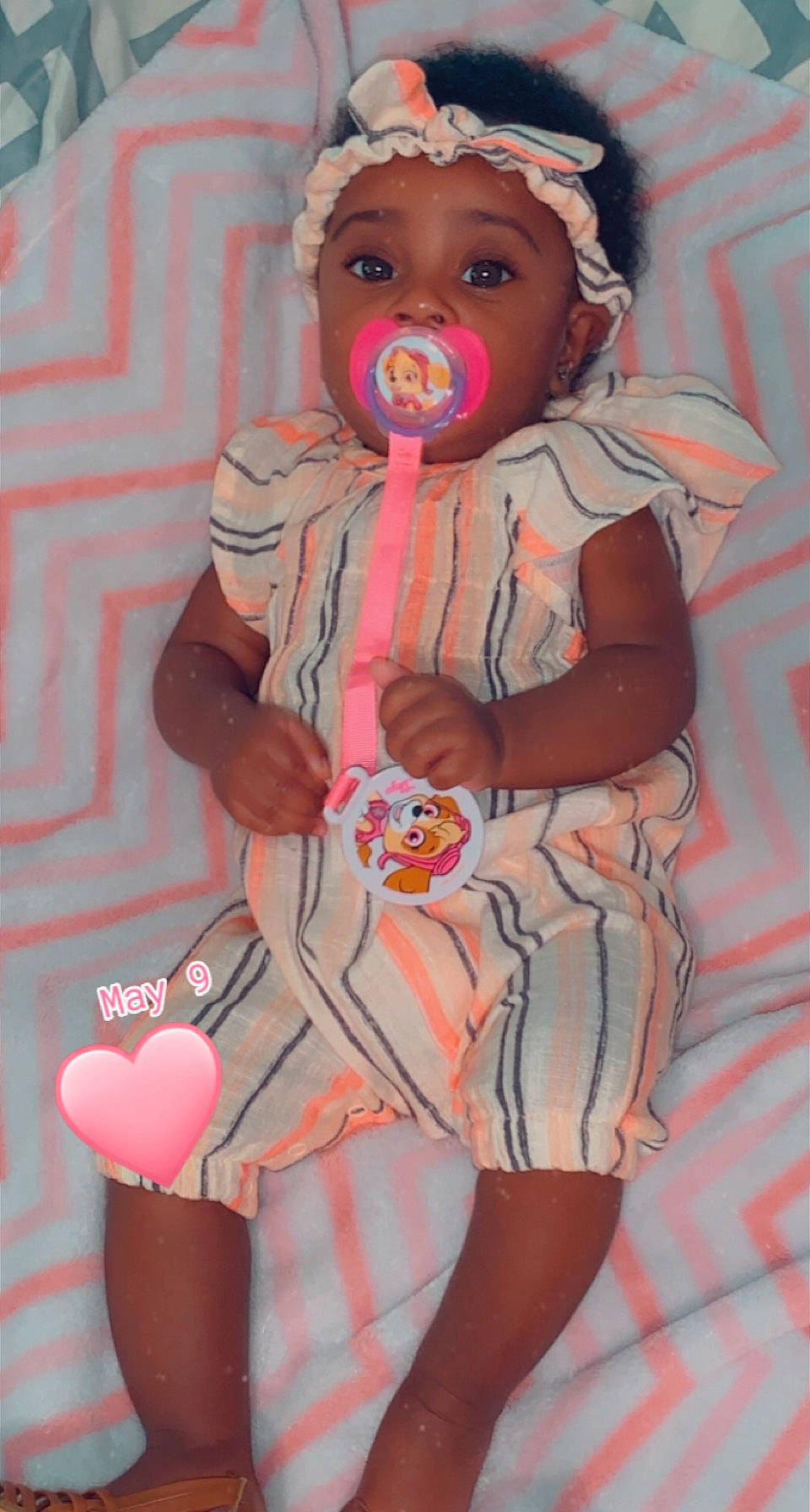 K Royalty joined the competition — help win amazing prizes! baby, baby_toddler_clothing, cheek, child, happy, headwear, human_leg, magenta, nose, orange, pattern, peach, person, pink, red, skin, sleeve, stuffed_toy, t_shirt, thigh