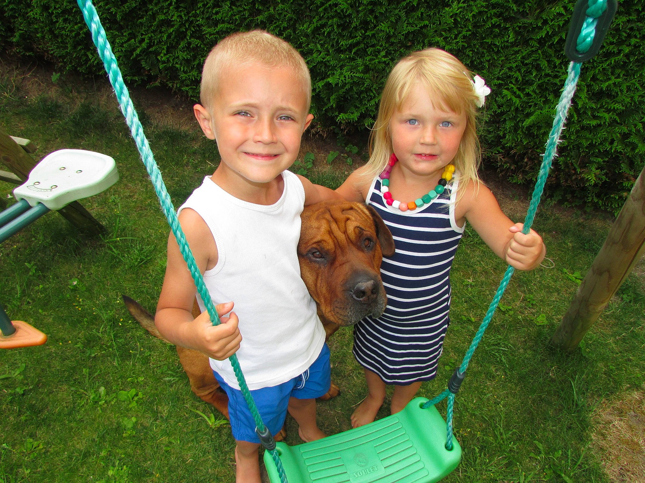 Ethan participe au concours pour gagner de l'argent avec cette photo : backyard, child, fun, grass, leisure, play, recreation, smile, summer, swing, toddler, vacation, yard