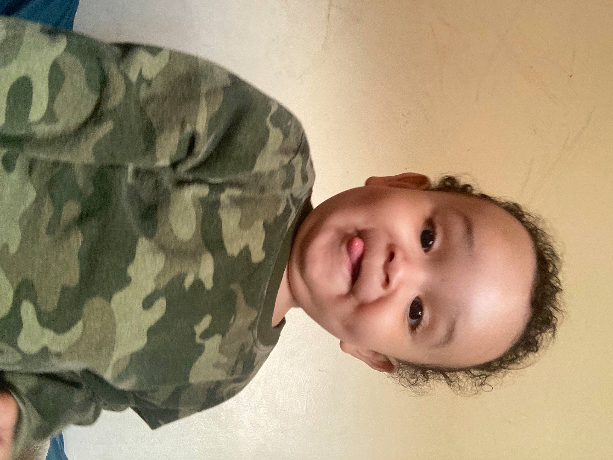 Keanu joined the competition — help win amazing prizes! camouflage, cheek, chin, dress, eye, face, gesture, head, headgear, human_body, military_camouflage, military_person, military_uniform, nose, person, skin, sleeve, smile, soldier, toddler