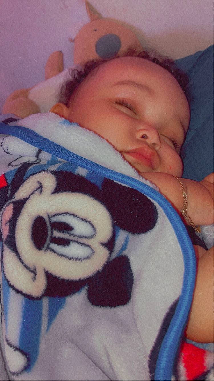 Keanu joined the competition — help win amazing prizes! baby, baby_sleeping, baby_toddler_clothing, cheek, comfort, cool, eye, facial_expression, finger, head, human_body, mouth, nose, organ, person, pink, primate, skin, textile, toddler