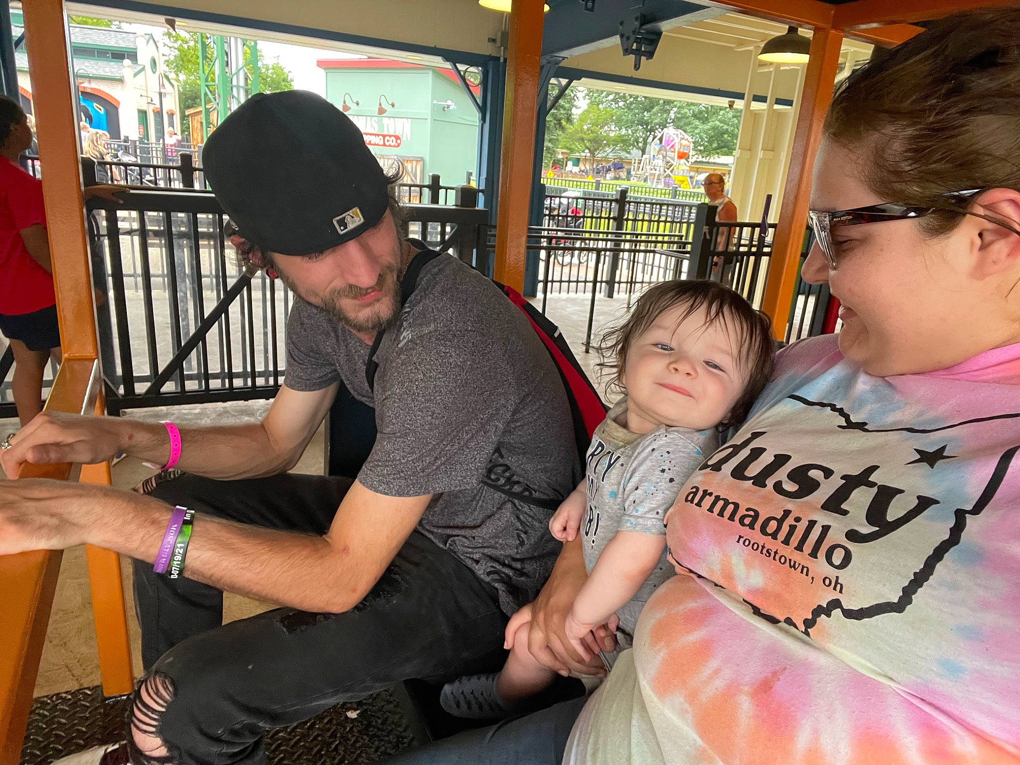 Cain joined the competition — help win amazing prizes! baseball_cap, cap, child, cool, couch, event, eyewear, friendship, fun, happy, headwear, interaction, lap, leisure, motor_vehicle, person, product, recreation, room, shorts