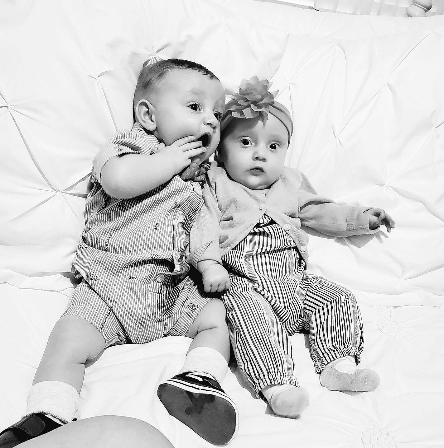 Alec joined the competition — help win amazing prizes! baby, black_and_white, child, family, happy, headwear, monochrome, monochrome_photography, people, person, photo_shoot, photograph, photography, playing_with_kids, portrait_photography, sibling, sitting, smile, stock_photography, style