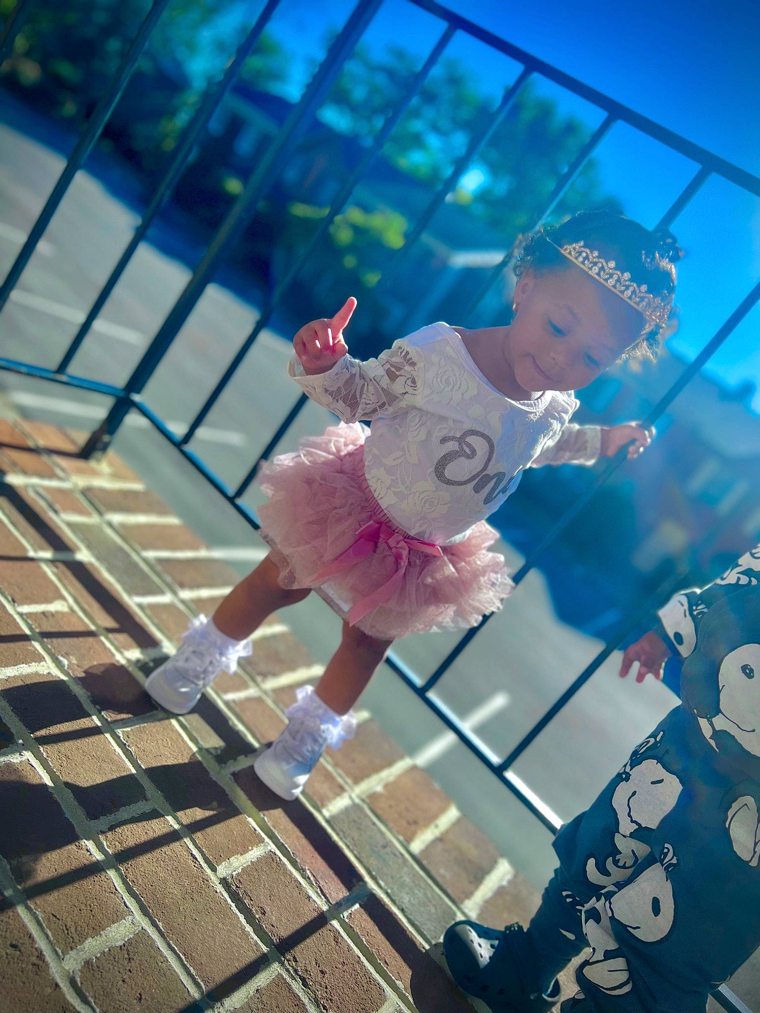 Samirah joined the competition — help win amazing prizes! blue, dress, electric_blue, entertainment, event, flash_photography, flooring, fun, happy, headwear, human_leg, leisure, magenta, pattern, performing_arts, person, recreation, sandal, sky, thigh