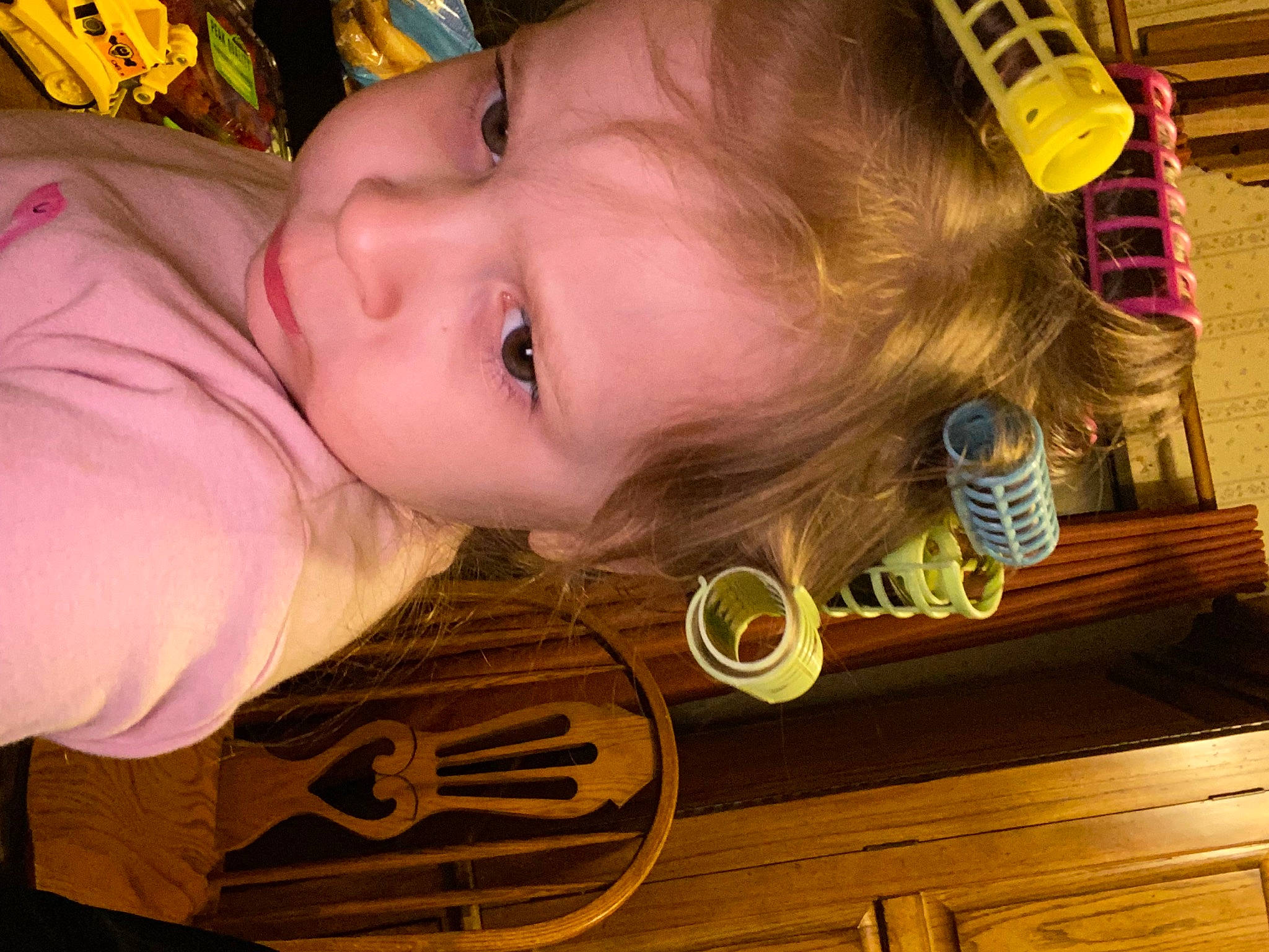 Jesslynn joined the competition — help win amazing prizes! baby, baby_toddler_clothing, brown_hair, cheek, child, eye, eyelash, face, finger, fun, happy, hardwood, head, lip, mouth, nose, orange, person, toddler, wood